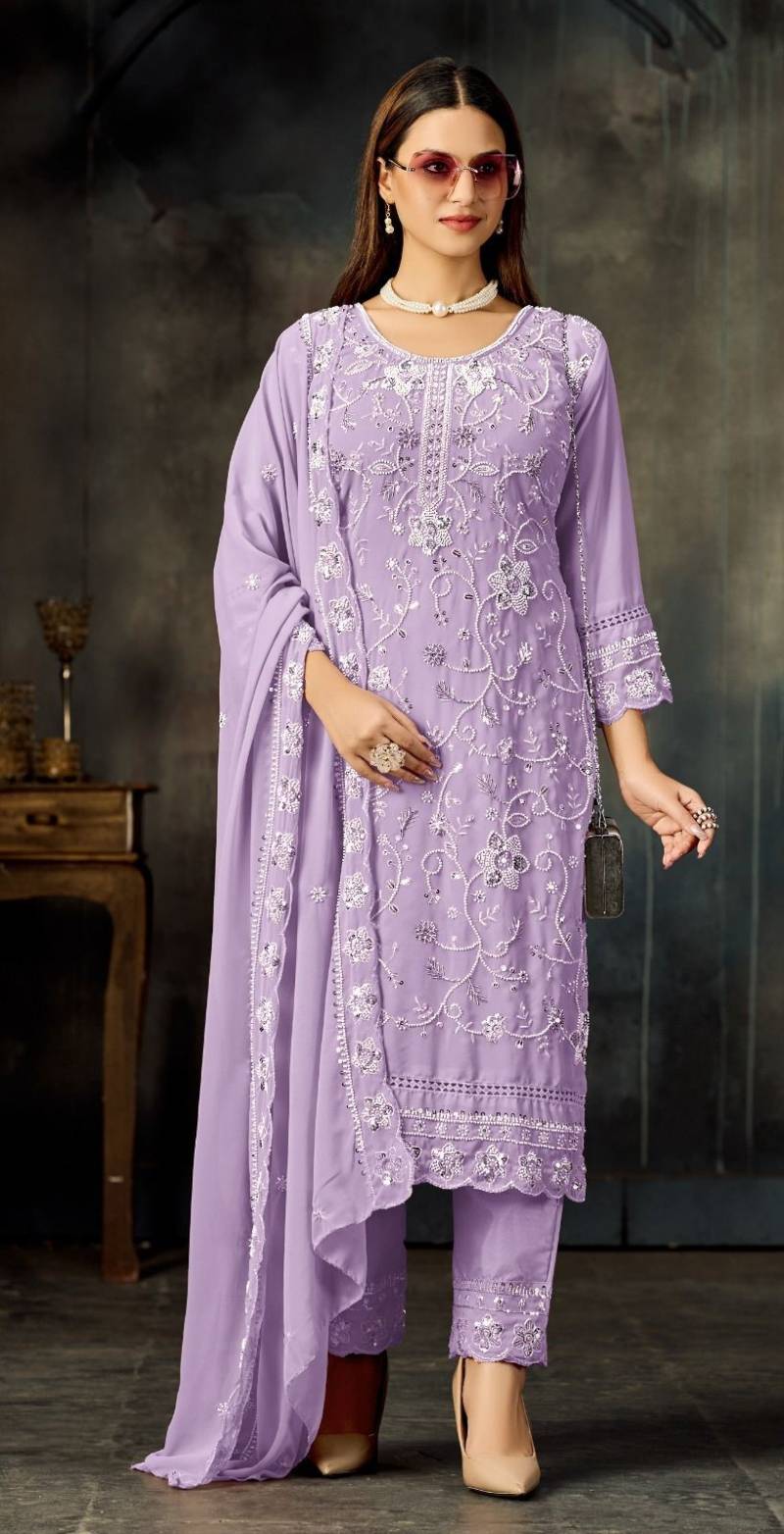 Bilqis B 222 A To D Faux Georgette Embroidered Pakistani Salwar Kameez