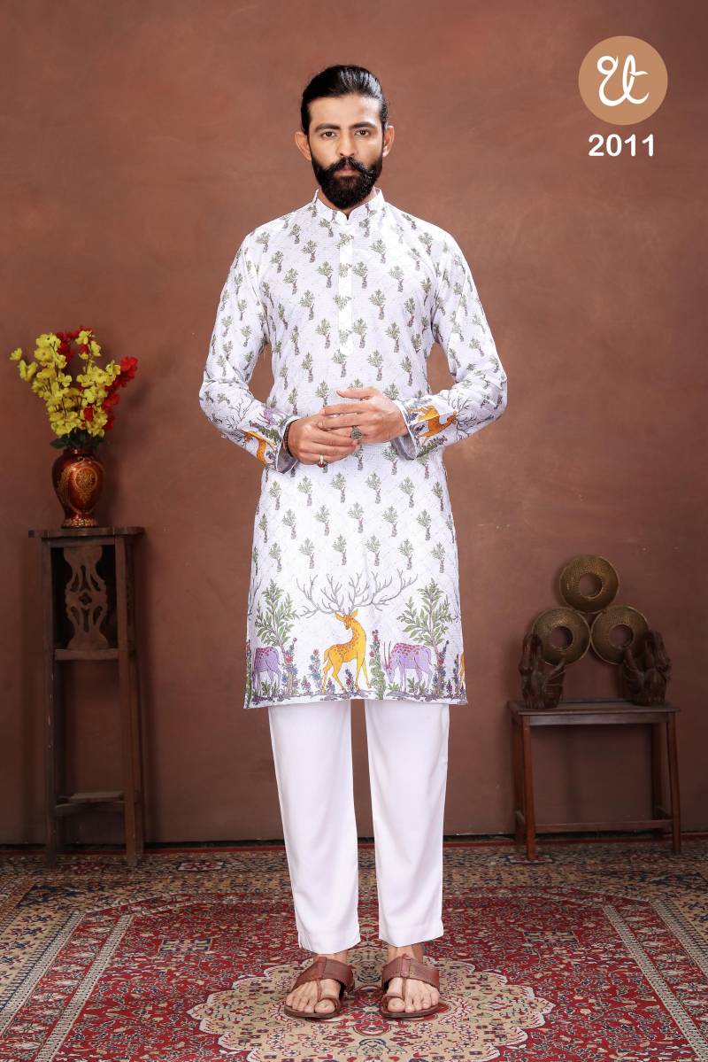 Th Aavyaar Vol 2 Muslin Cotton Embroidery Work Mens Kurta Payjama