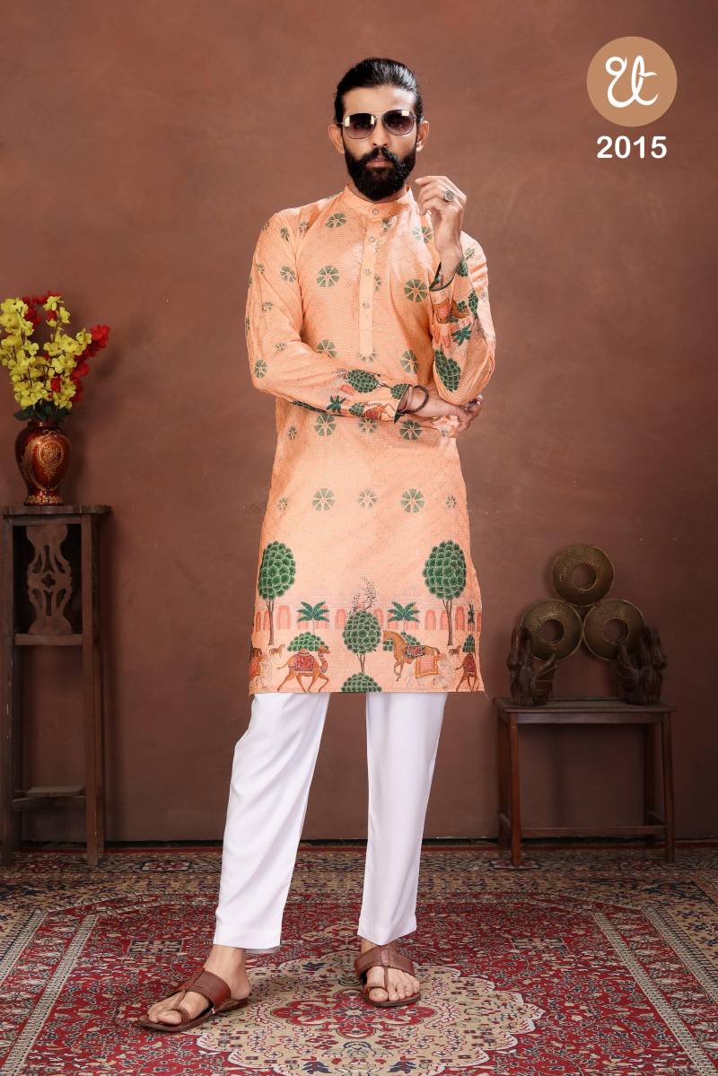 Th Aavyaar Vol 2 Muslin Cotton Embroidery Work Mens Kurta Payjama