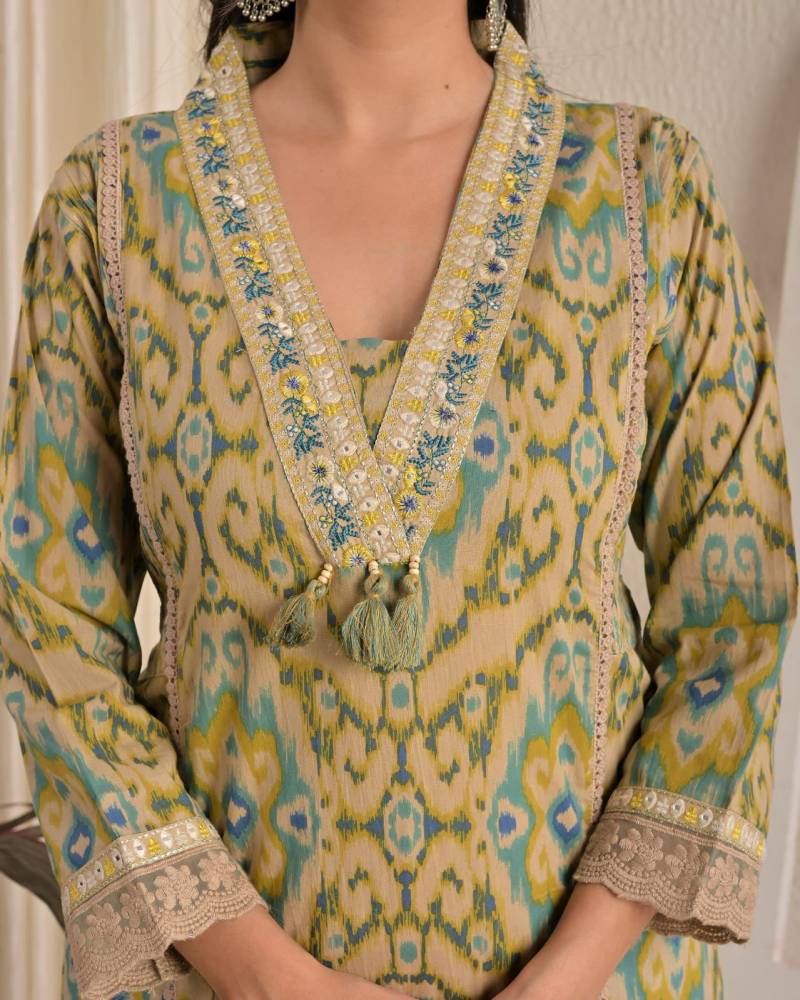 Naisha K 489 Cotton Stylish Casual Wear Kurti Pant And Dupatta