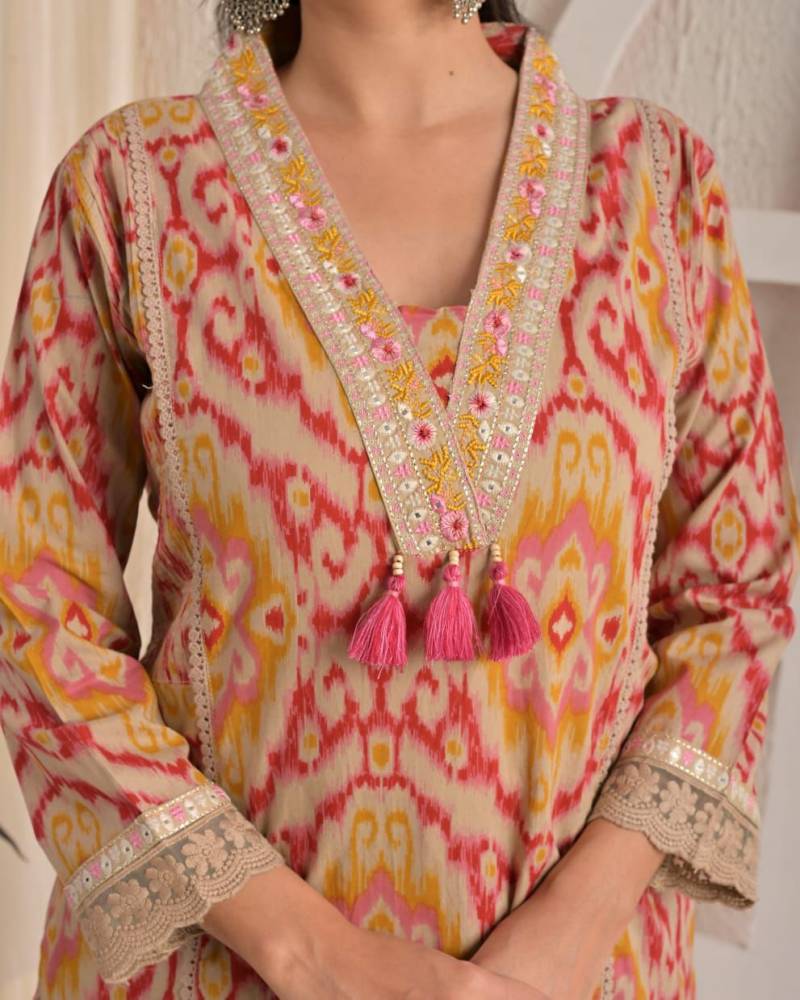 Naisha K 489 Cotton Stylish Casual Wear Kurti Pant And Dupatta