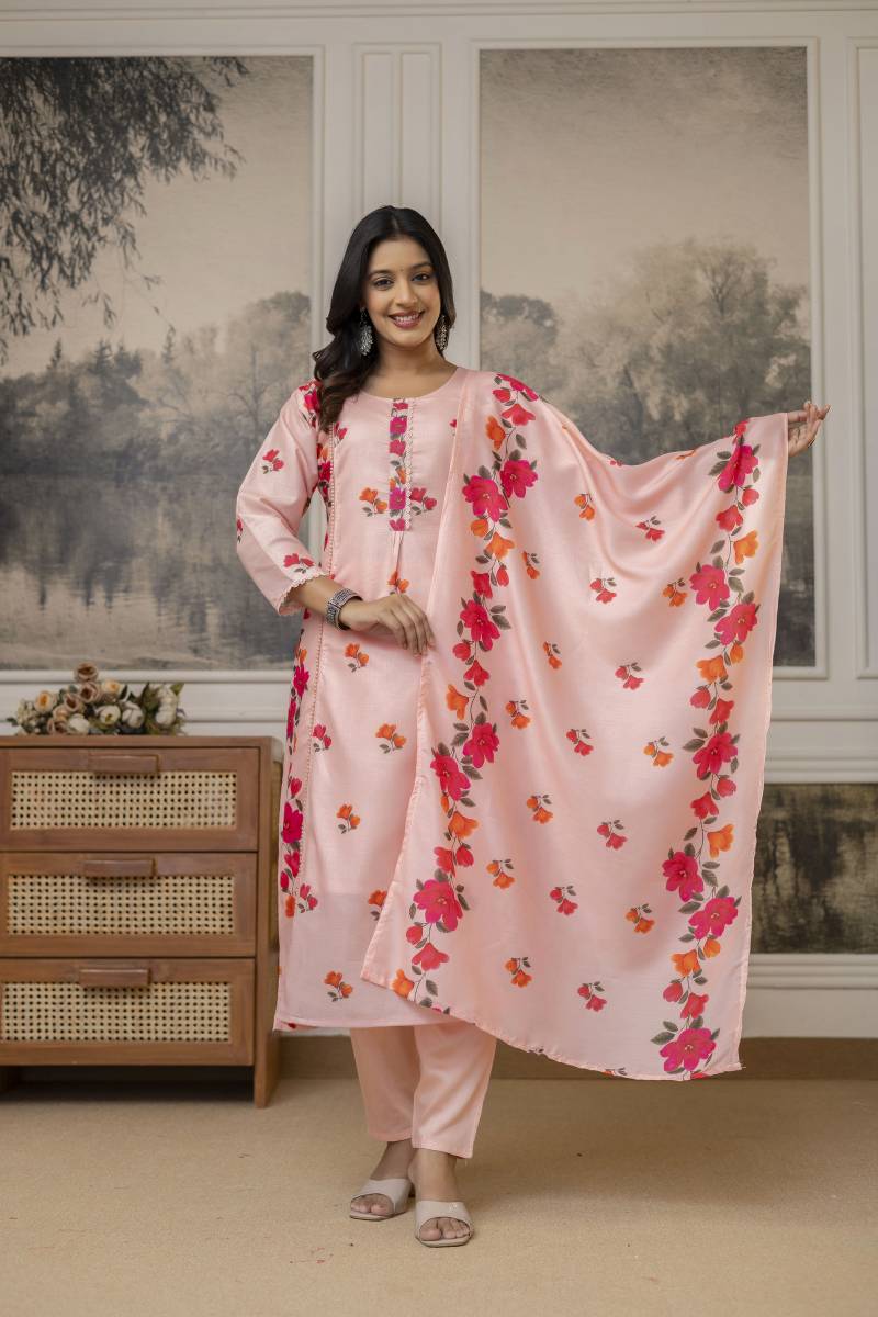 Dhuavanti 01 Cotton Printed Casual Wear Kurti Pant And Dupatta Collection