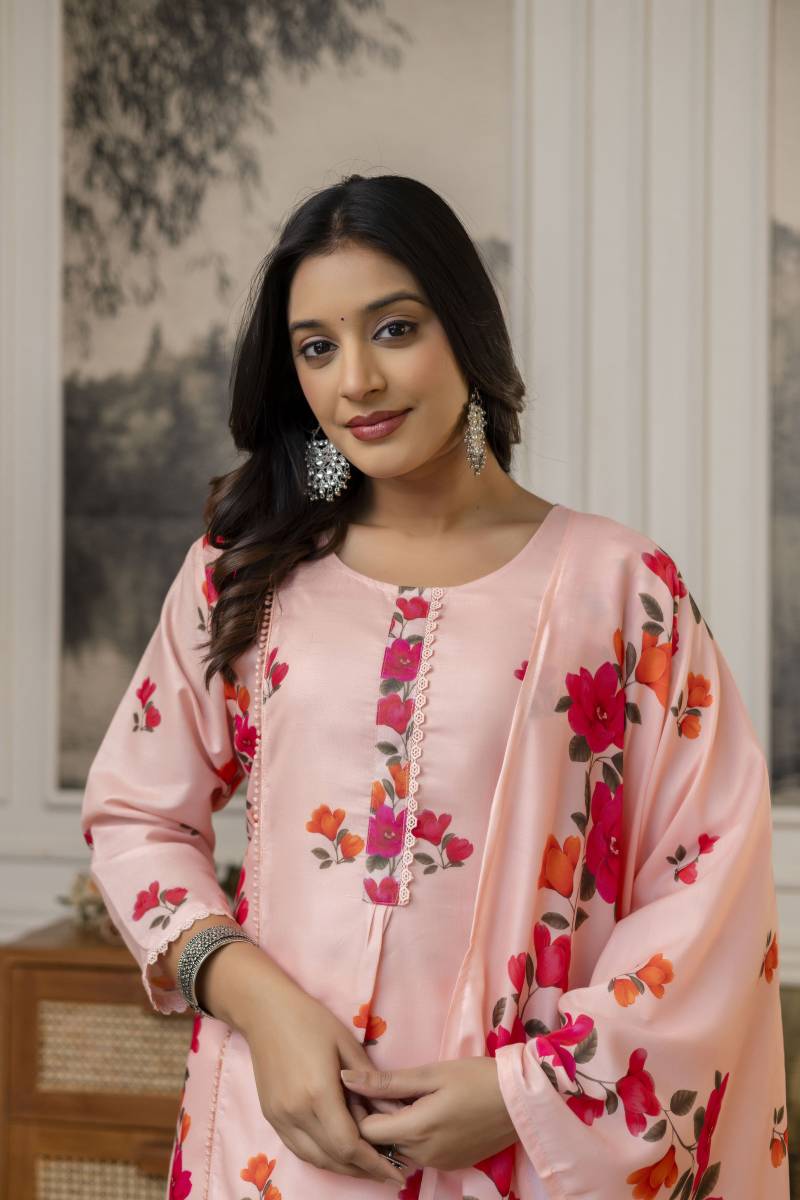 Dhuavanti 01 Cotton Printed Casual Wear Kurti Pant And Dupatta Collection