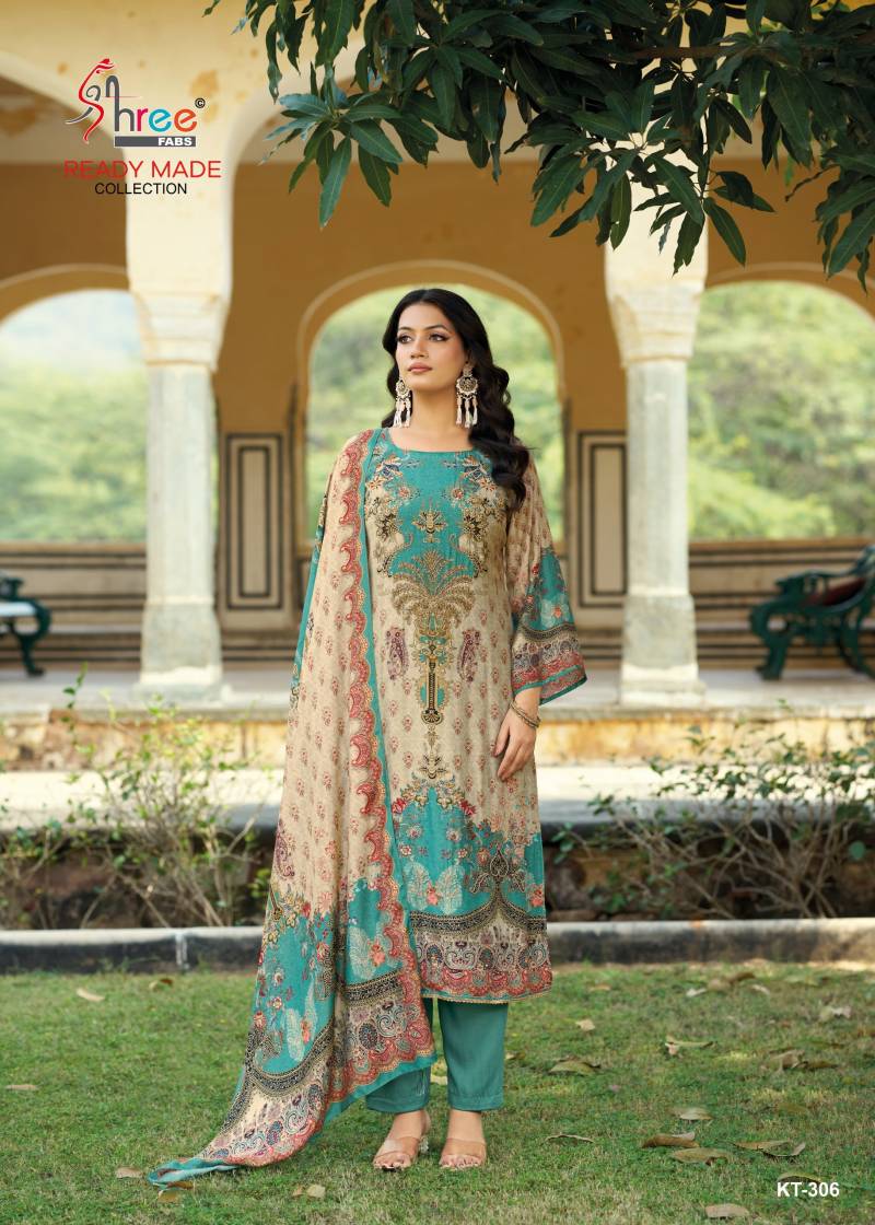 Shree Kt 306 Viscose Maslin Digital Printed With Work Salwar Kameez