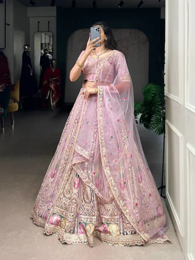 Lekha Yf 1453 Net Sequins And Embroidery Worked Premium Lehenga Choli