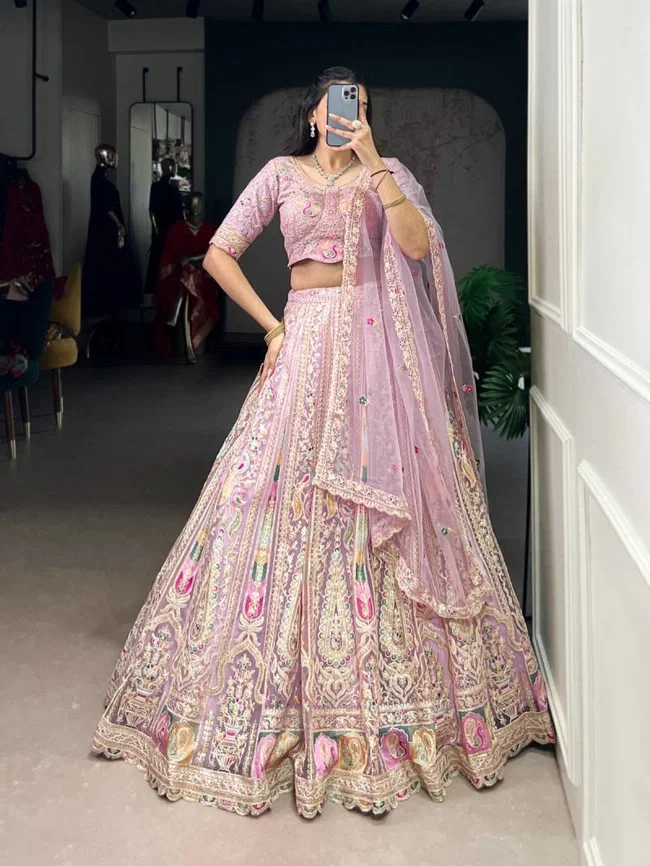 Lekha Yf 1453 Net Sequins And Embroidery Worked Premium Lehenga Choli
