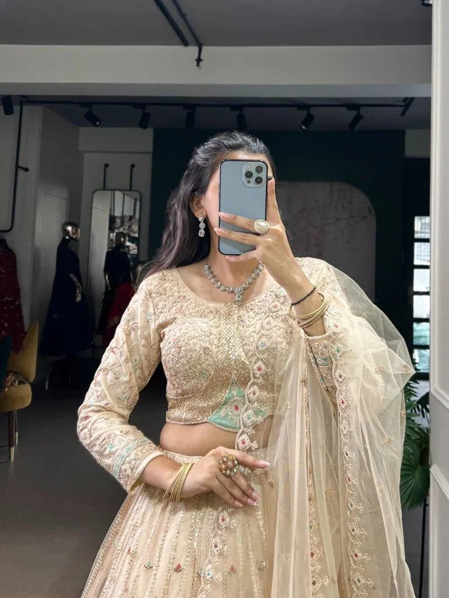 Lekha Yf 1453 Net Sequins And Embroidery Worked Premium Lehenga Choli
