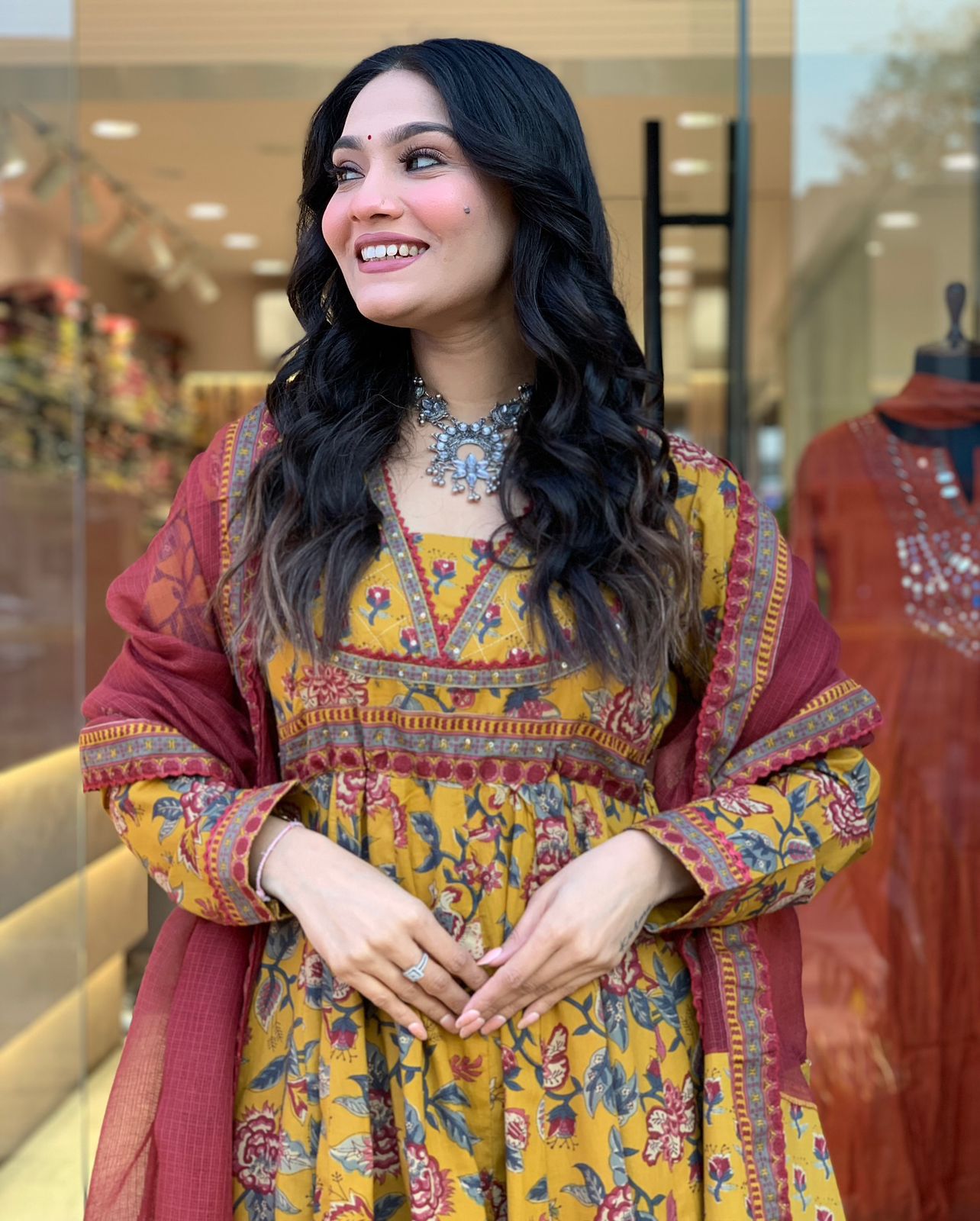 Lekha KL 3106 Cotton Printed Full Flair Kurti Bottom With Dupatta