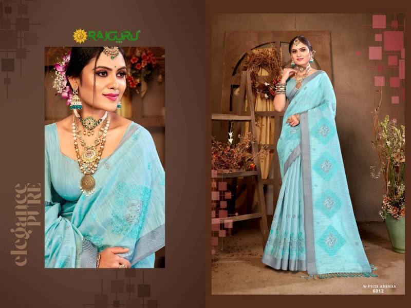 Rajguru W Pich Anisha Cotton Casual Wear Saree Collection