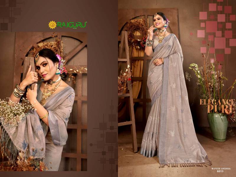 Rajguru W Pich Anisha Cotton Casual Wear Saree Collection