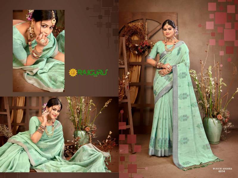 Rajguru W Pich Anisha Cotton Casual Wear Saree Collection