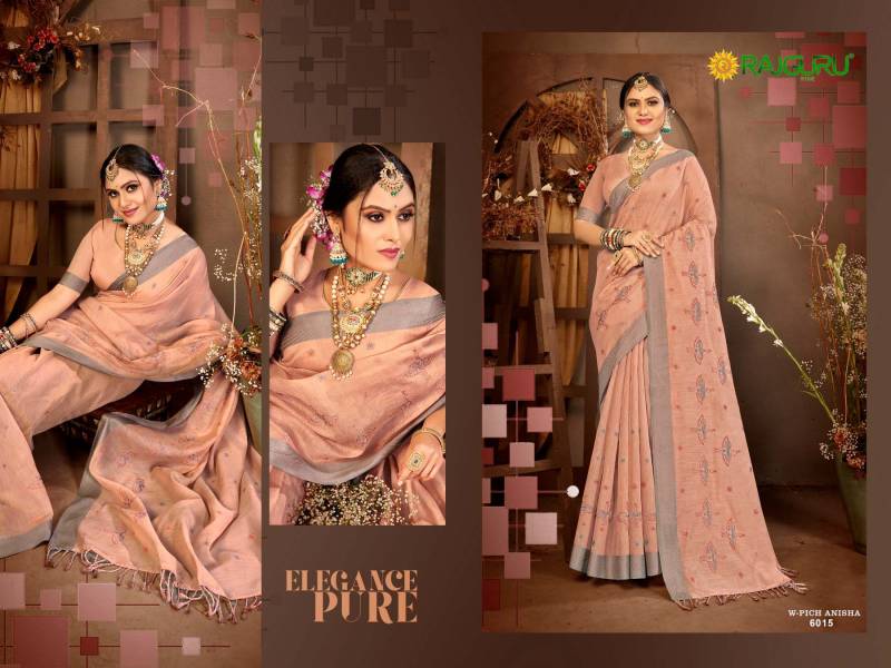 Rajguru W Pich Anisha Cotton Casual Wear Saree Collection