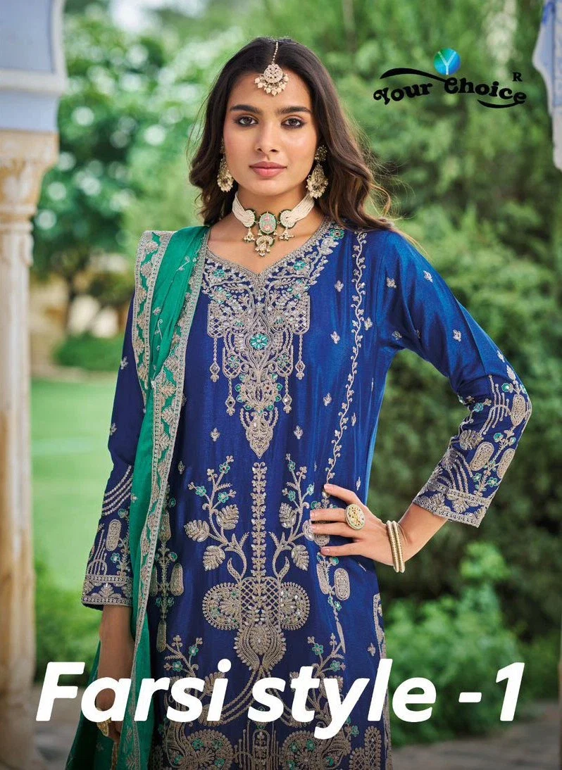 Your Choice Farsi Style 1 Chinon Designer Stylish Wear Salwar Kameez