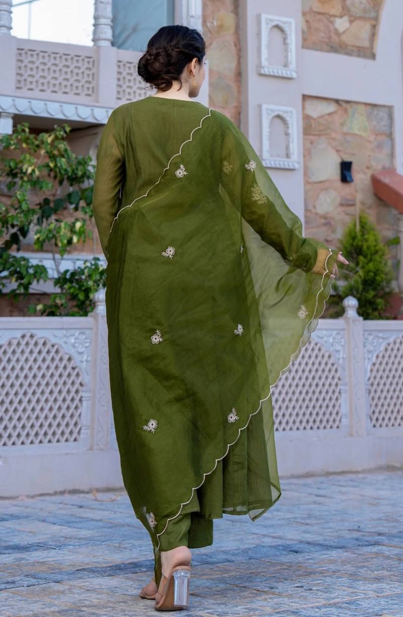 Dhruvi 386 Designer Silk Festival Wear Kurti With Bottom Dupatta