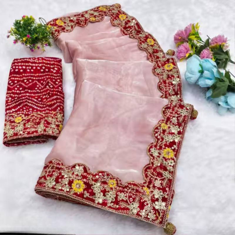 Superstar Maa 01 Chinnon Fancy Saree Collection