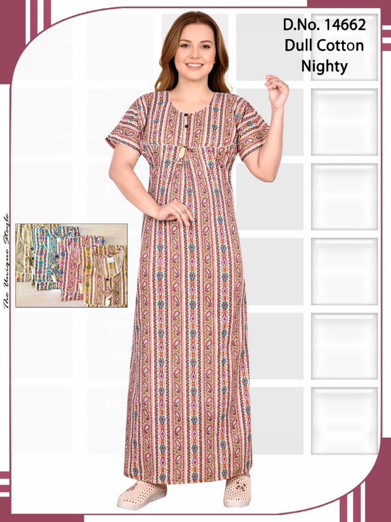 Seven Cross 14656 to 63 Dull Cotton Printed Nighty Suit Collection