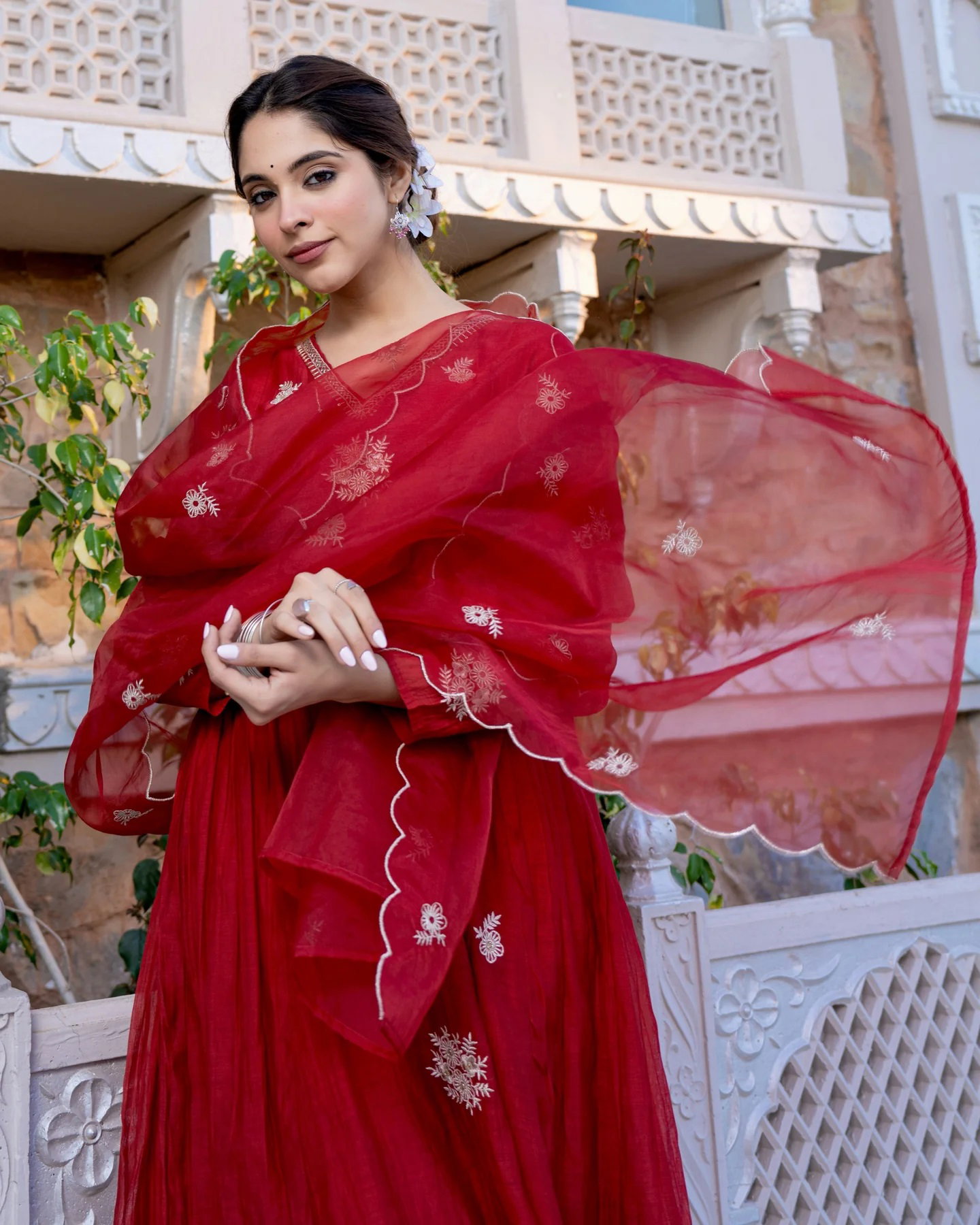 Dhruvi 387 Silk Embroidery Kurti Bottom With Dupatta