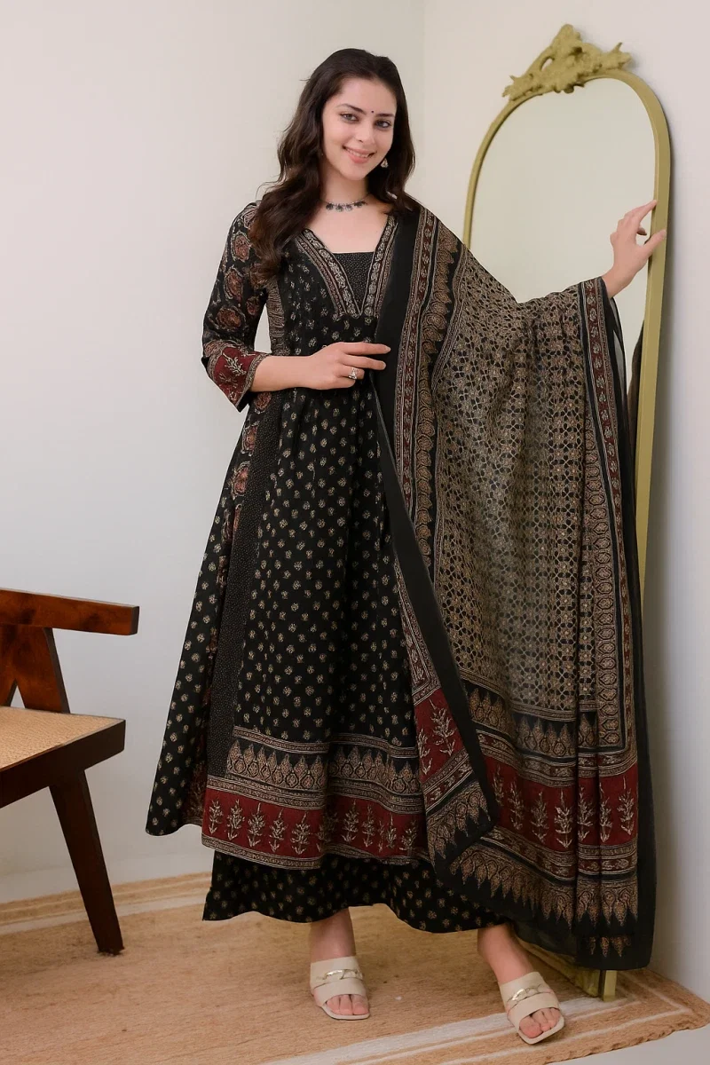 Dhruvi 390 Viscose Casual Wear Kurti With Bottom Dupatta