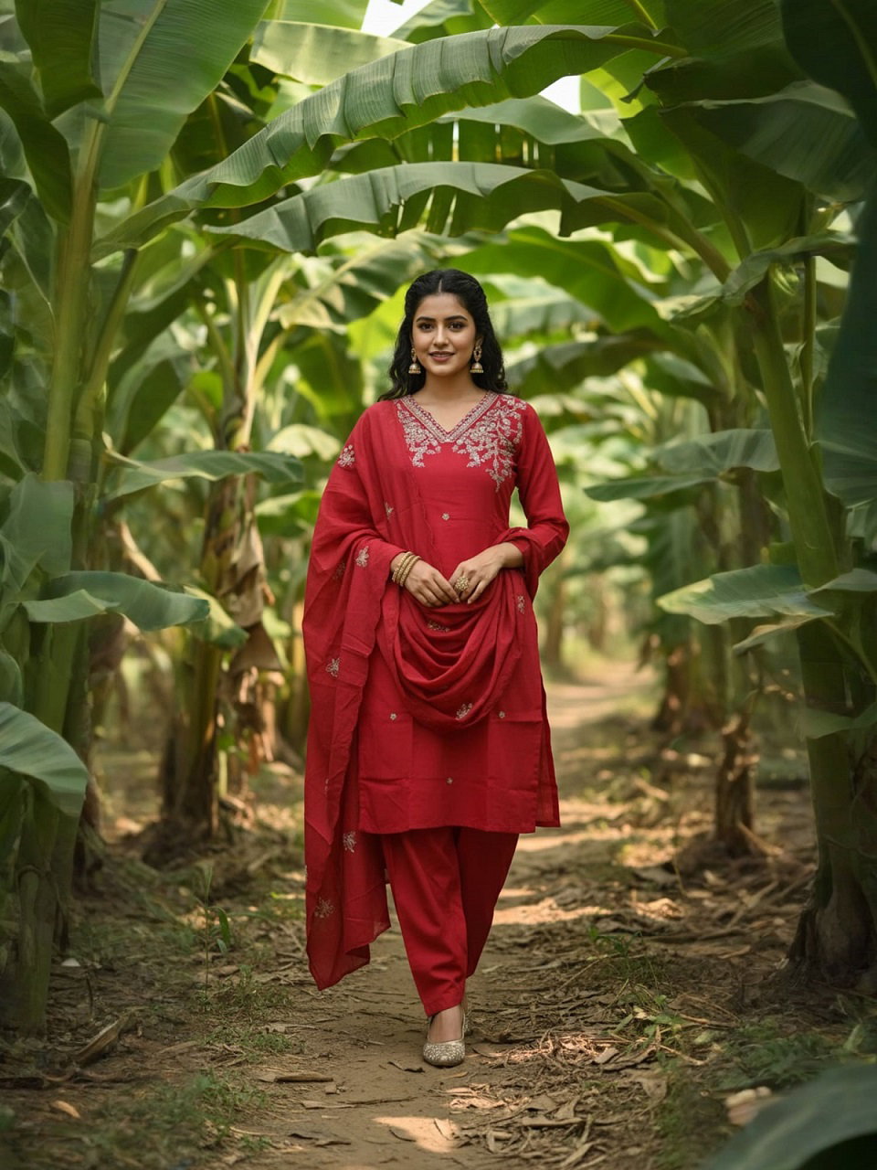 Navya Kurti 178 Party Wear Embroidery Worked Silk Blend Kurti with Pant and Dupatta Set 