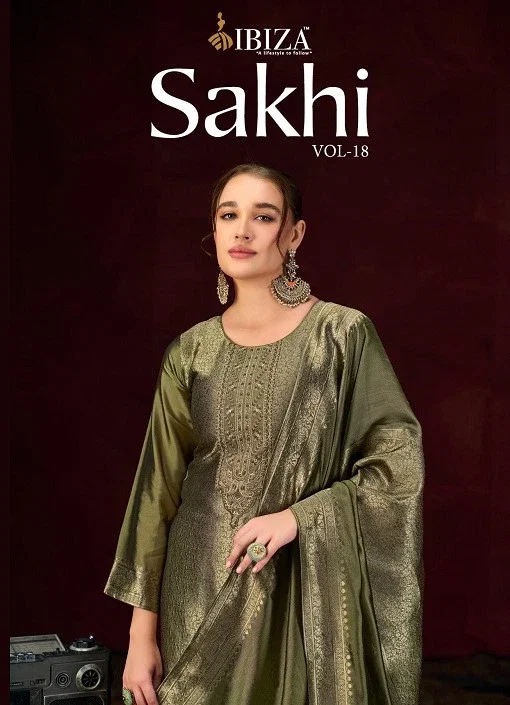 Ibiza Sakhi Vol 18 Banglory Silk Embroidery Salwar Suits Collection