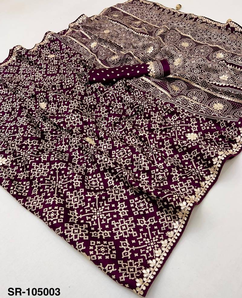 Rajyog Sitara Gotapatti Work Modal With Patola Printed Saree Collection