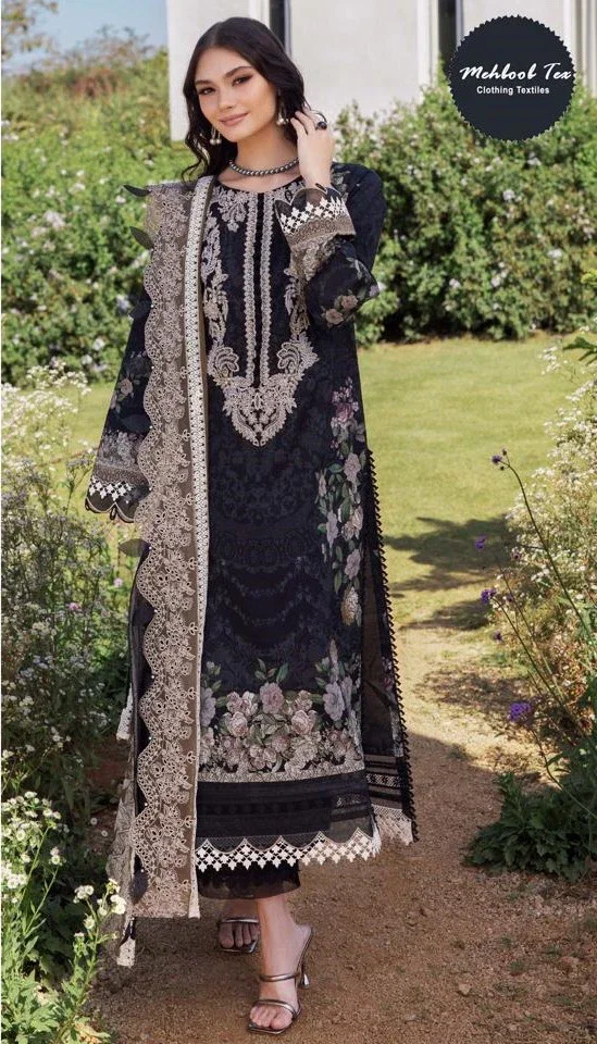 Mehboob Tex 1661 Chiffon Dupatta Printed Embroidered Suits Collection