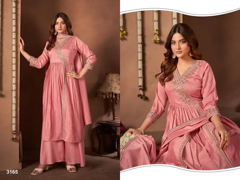 Ladies Flavour 3094 To 3096 Vichitra Kurti Bottom With Dupatta