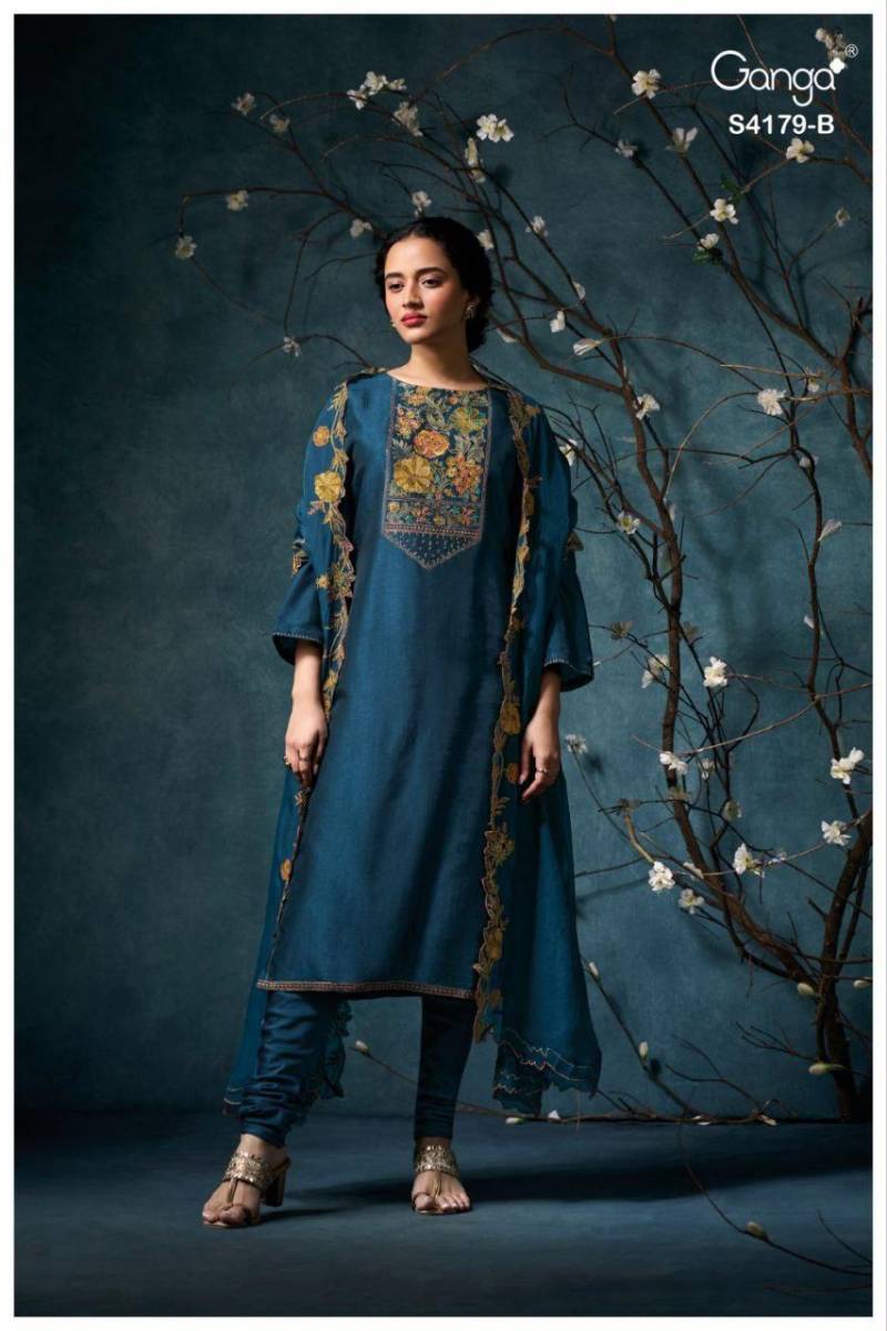 Ganga Liselle Designer Bemberg Silk Salwar Suit Collection