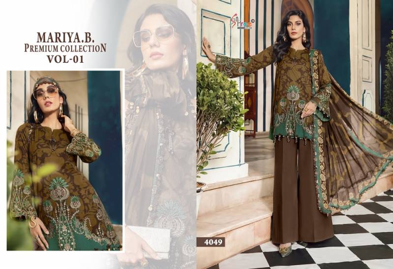 Shree Maria B Premium Collection Vol 1 Cotton Dupatta Pakistani Suits Collection 