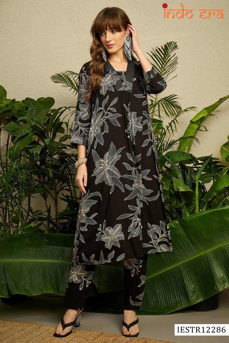 Indo Era 2587 Viscose Rayon Floral Printed Fancy Kurti With Bottom