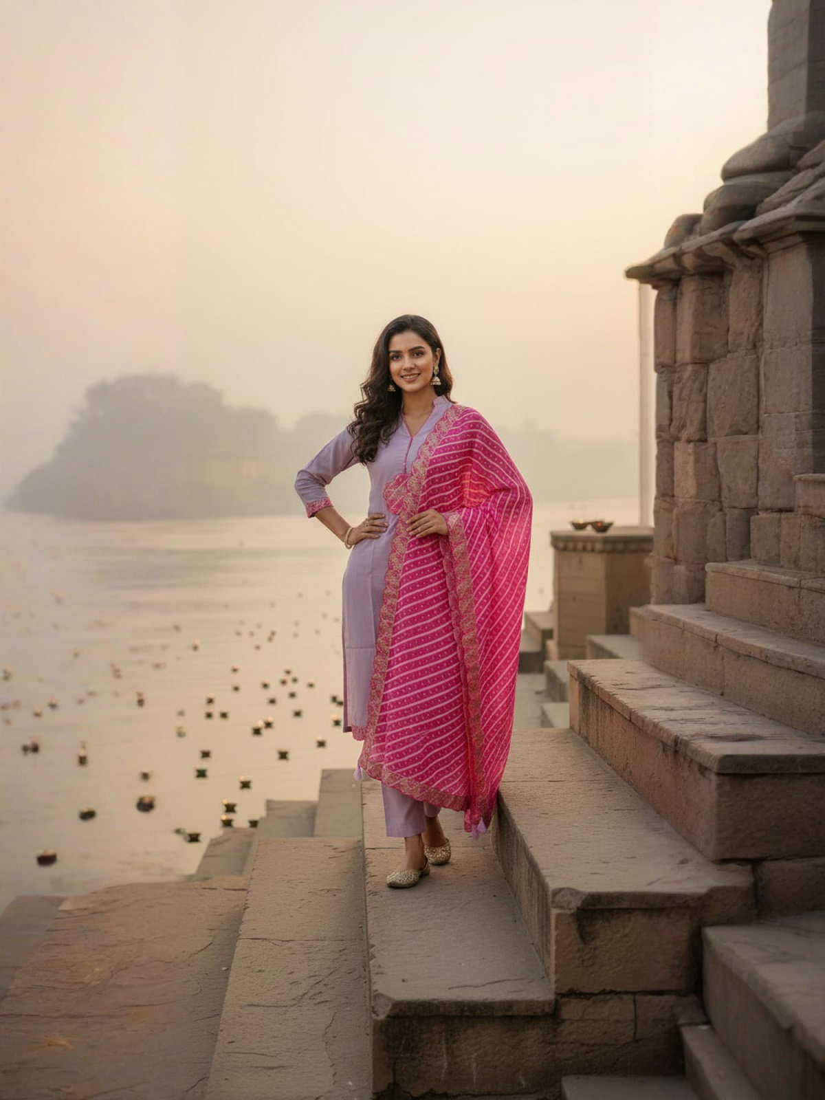Navya Kurti 180 Party Wear Embroidery Worked Silk Blend Kurti with Pant and Dupatta Set 
