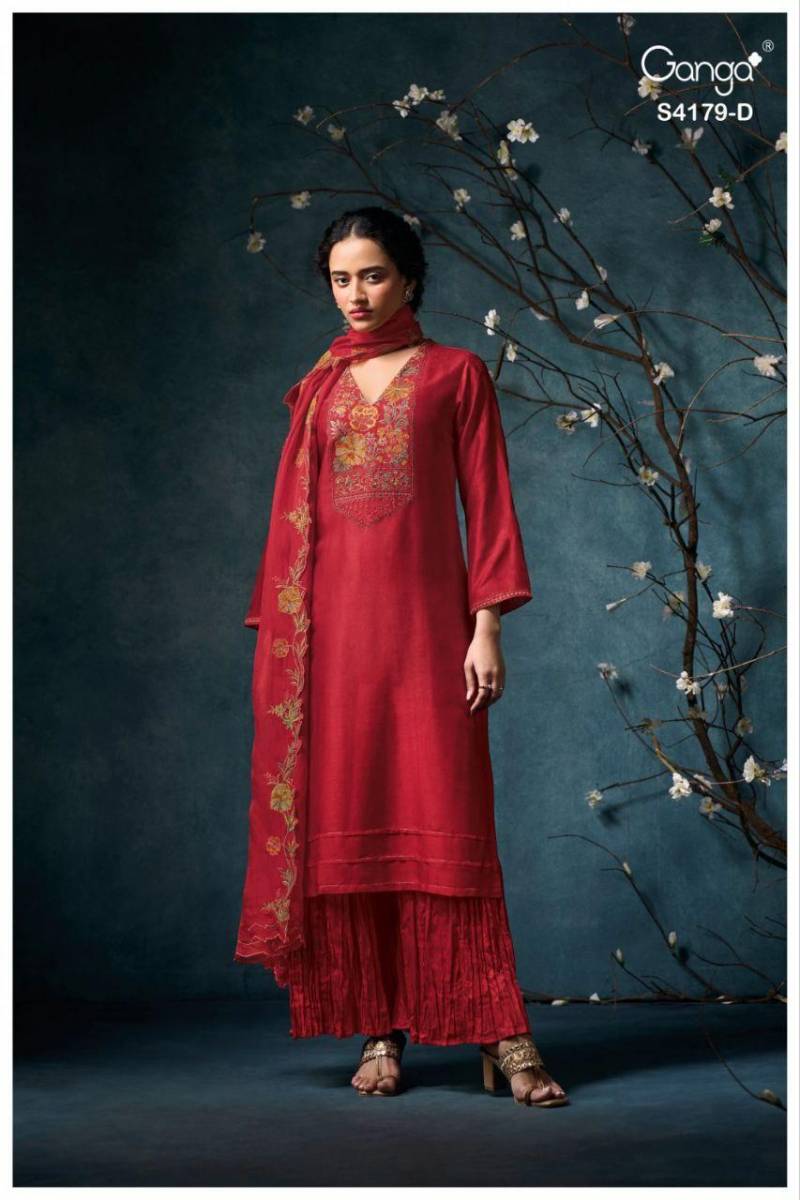 Ganga Liselle 4179 Designer Bemberg Silk Salwar Suit Collection