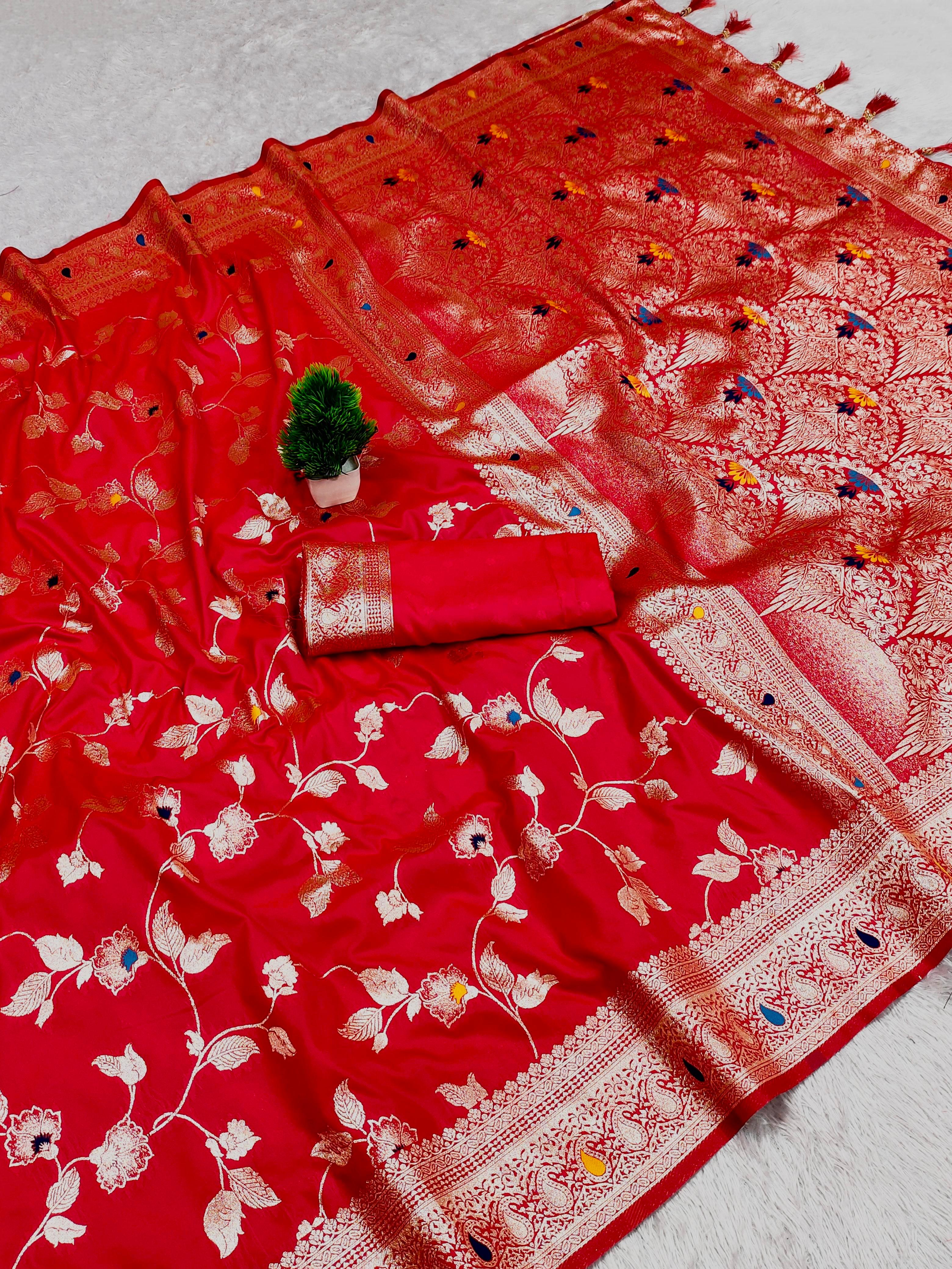 Lekha MN Takshshila Banarasi Silk Zari Weaving Saree