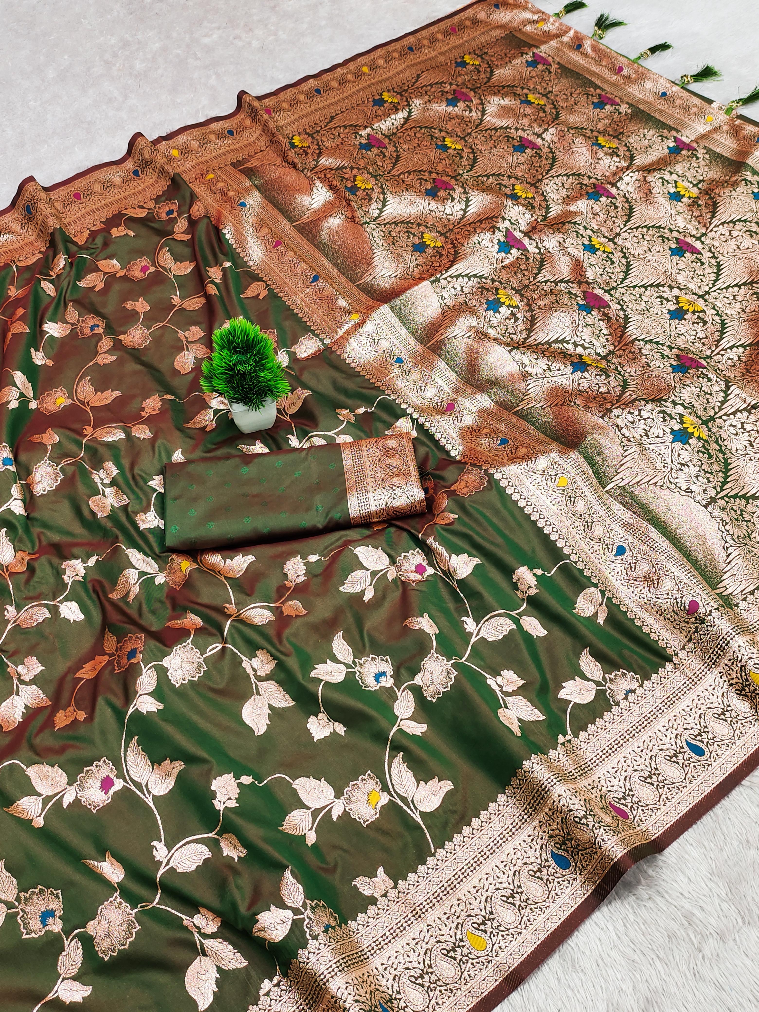 Lekha MN Takshshila Banarasi Silk Zari Weaving Saree