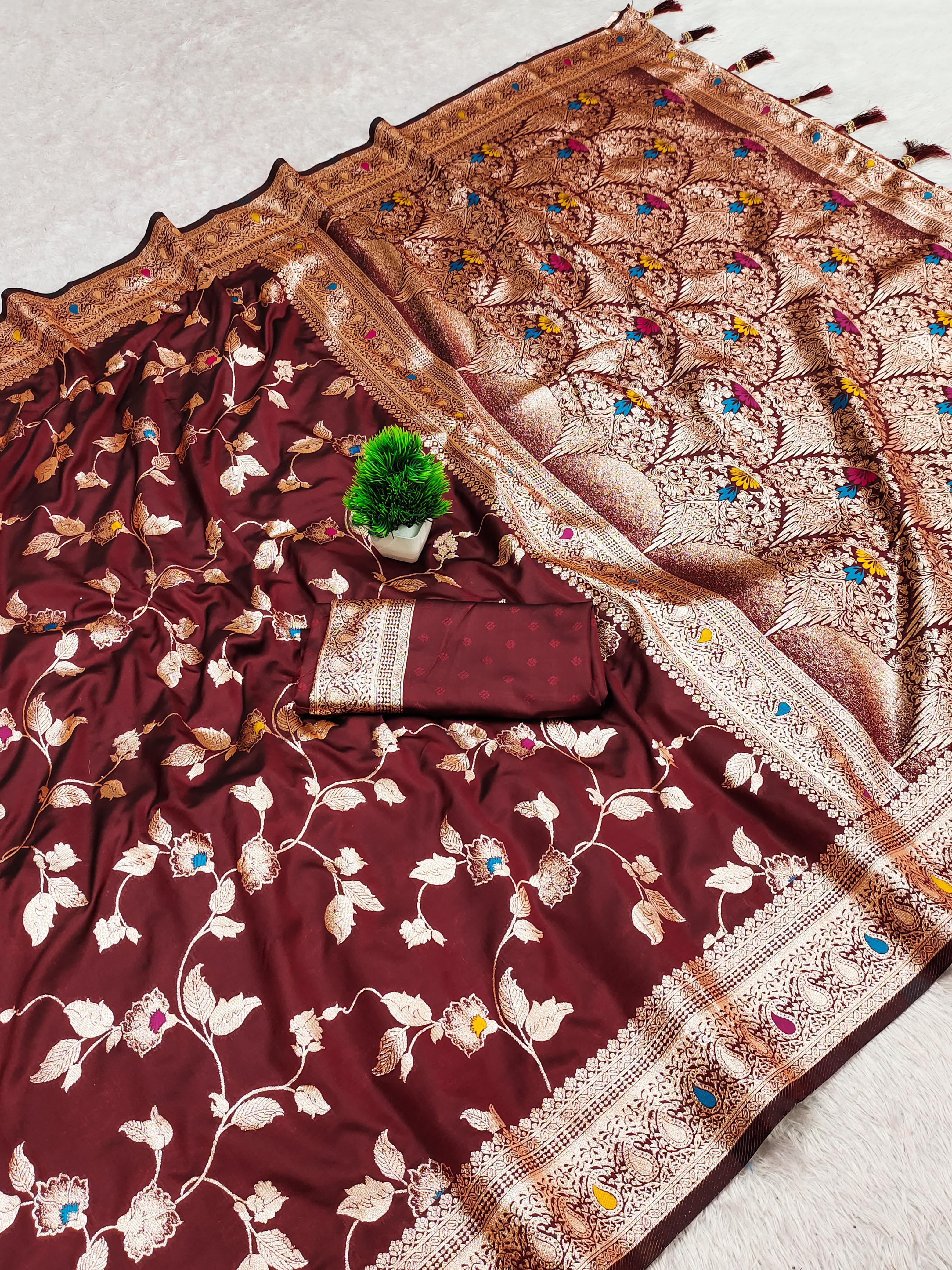 Lekha MN Takshshila Banarasi Silk Zari Weaving Saree