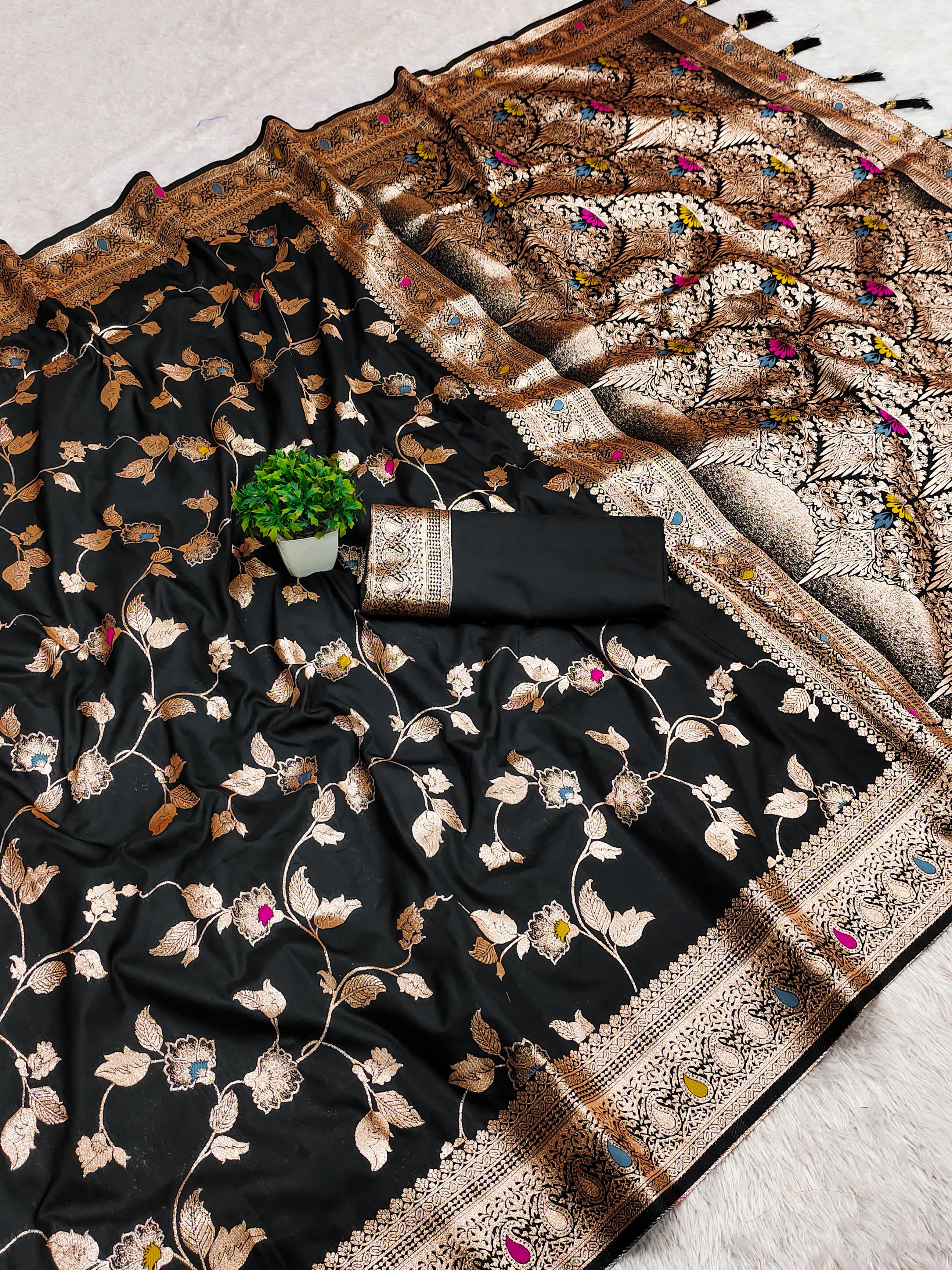 Lekha MN Takshshila Banarasi Silk Zari Weaving Saree