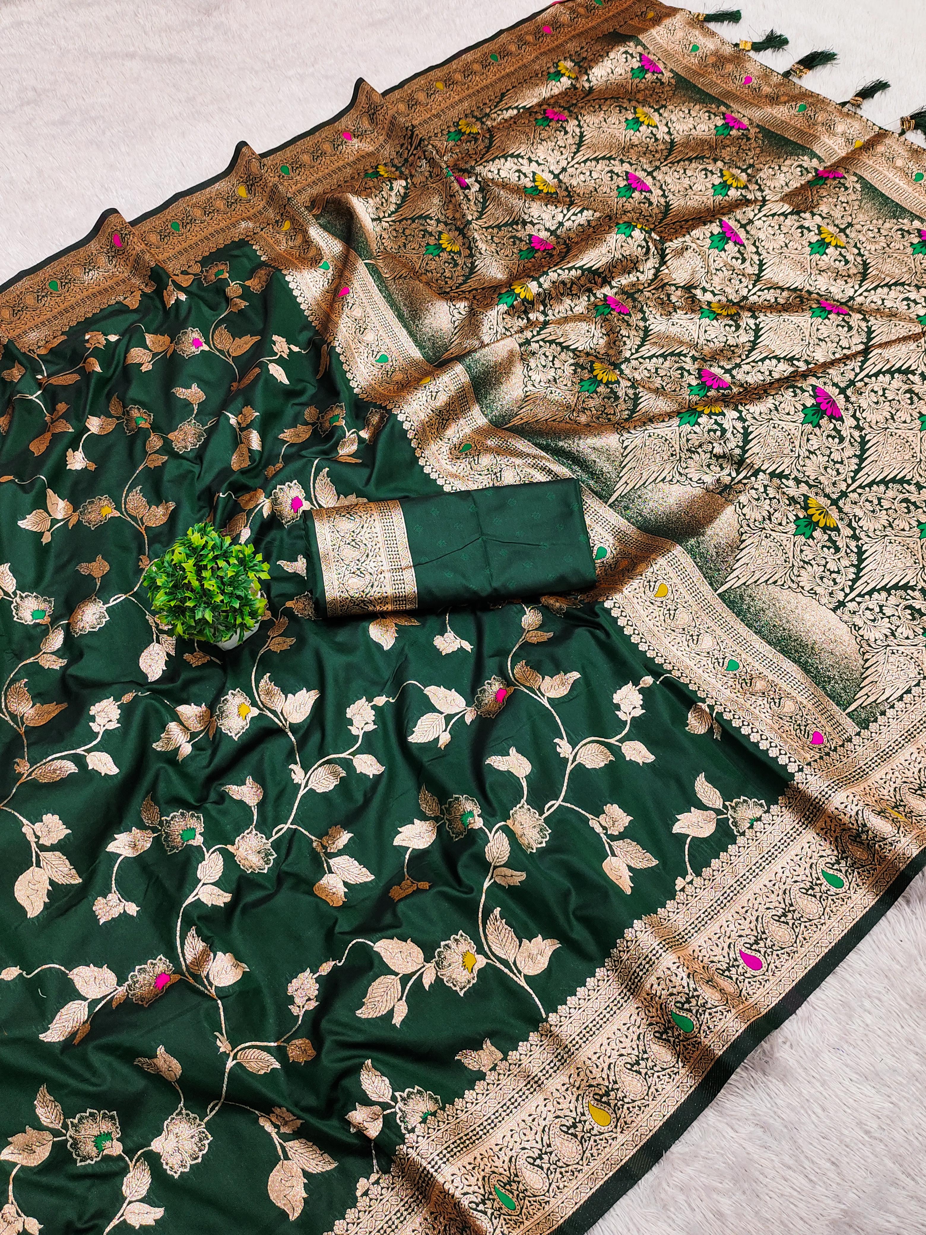 Lekha MN Takshshila Banarasi Silk Zari Weaving Saree