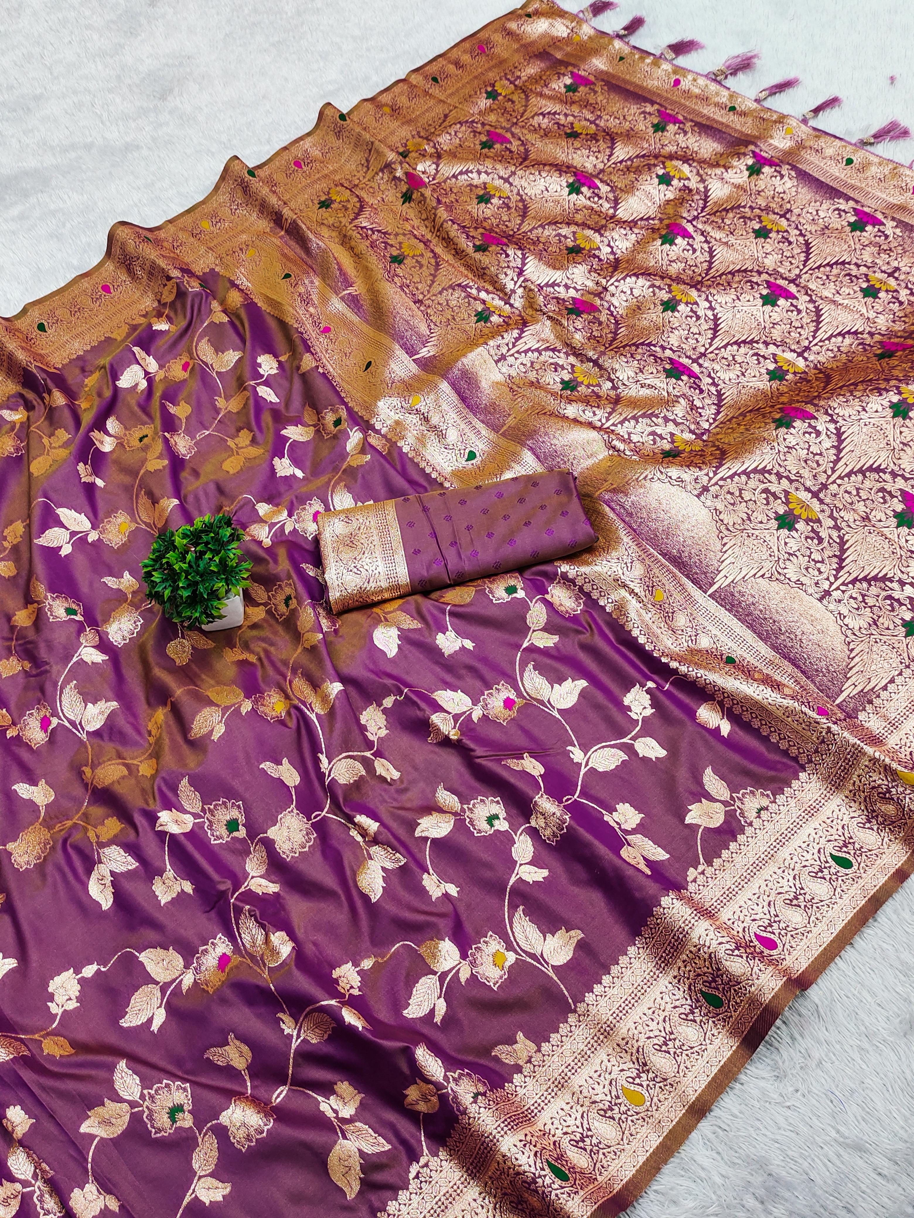 Lekha MN Takshshila Banarasi Silk Zari Weaving Saree