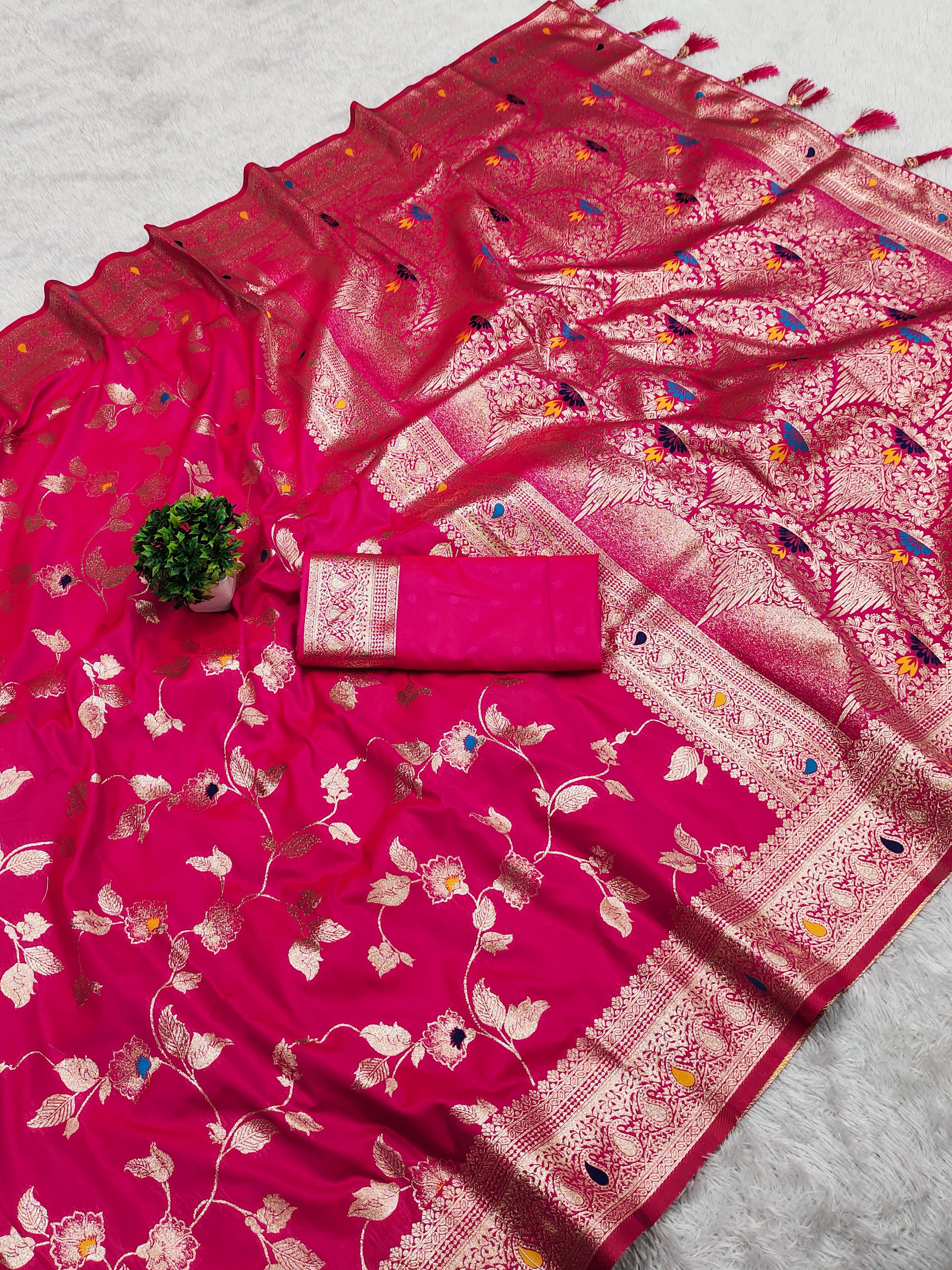 Lekha MN Takshshila Banarasi Silk Zari Weaving Saree