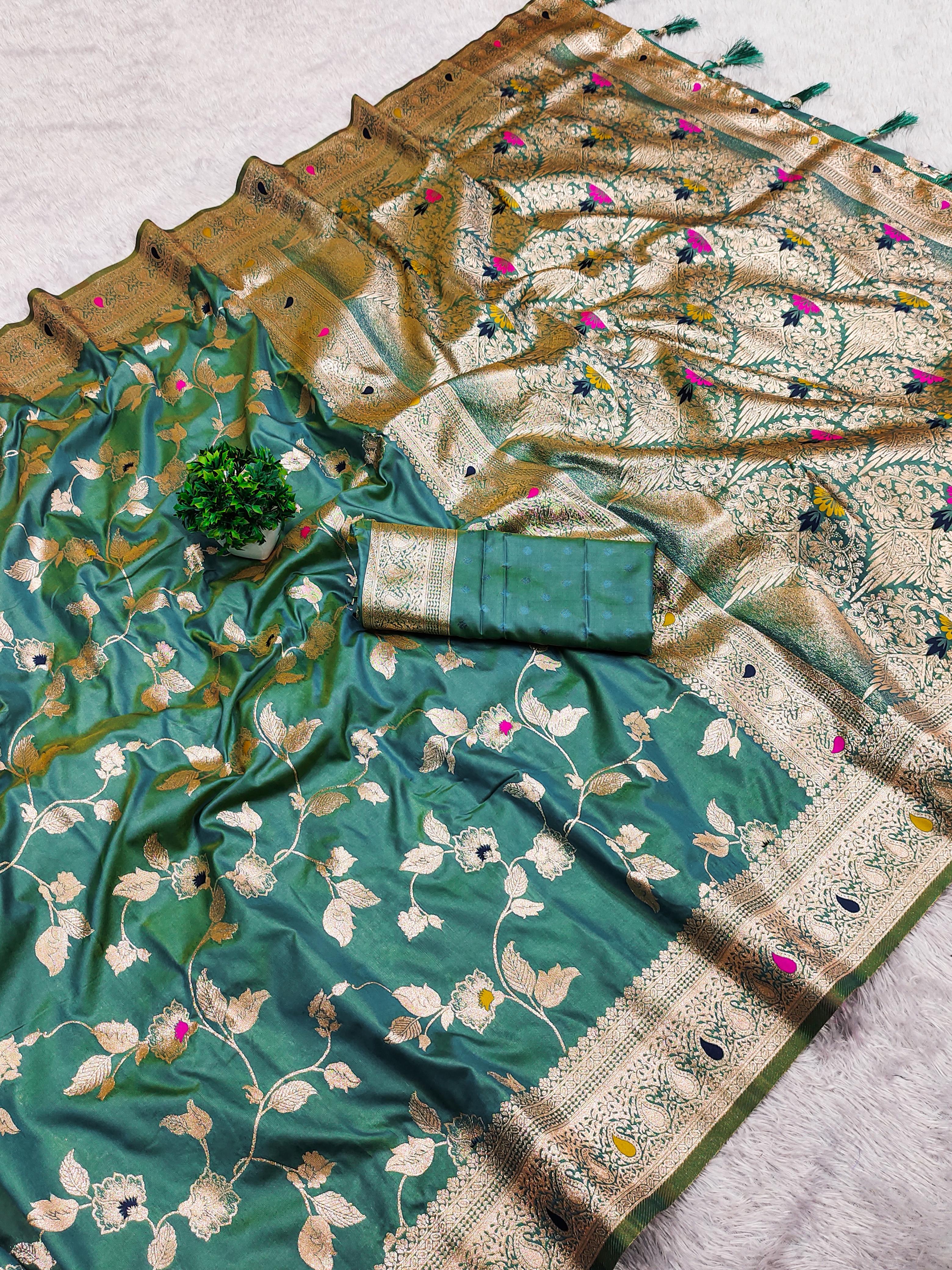 Lekha MN Takshshila Banarasi Silk Zari Weaving Saree