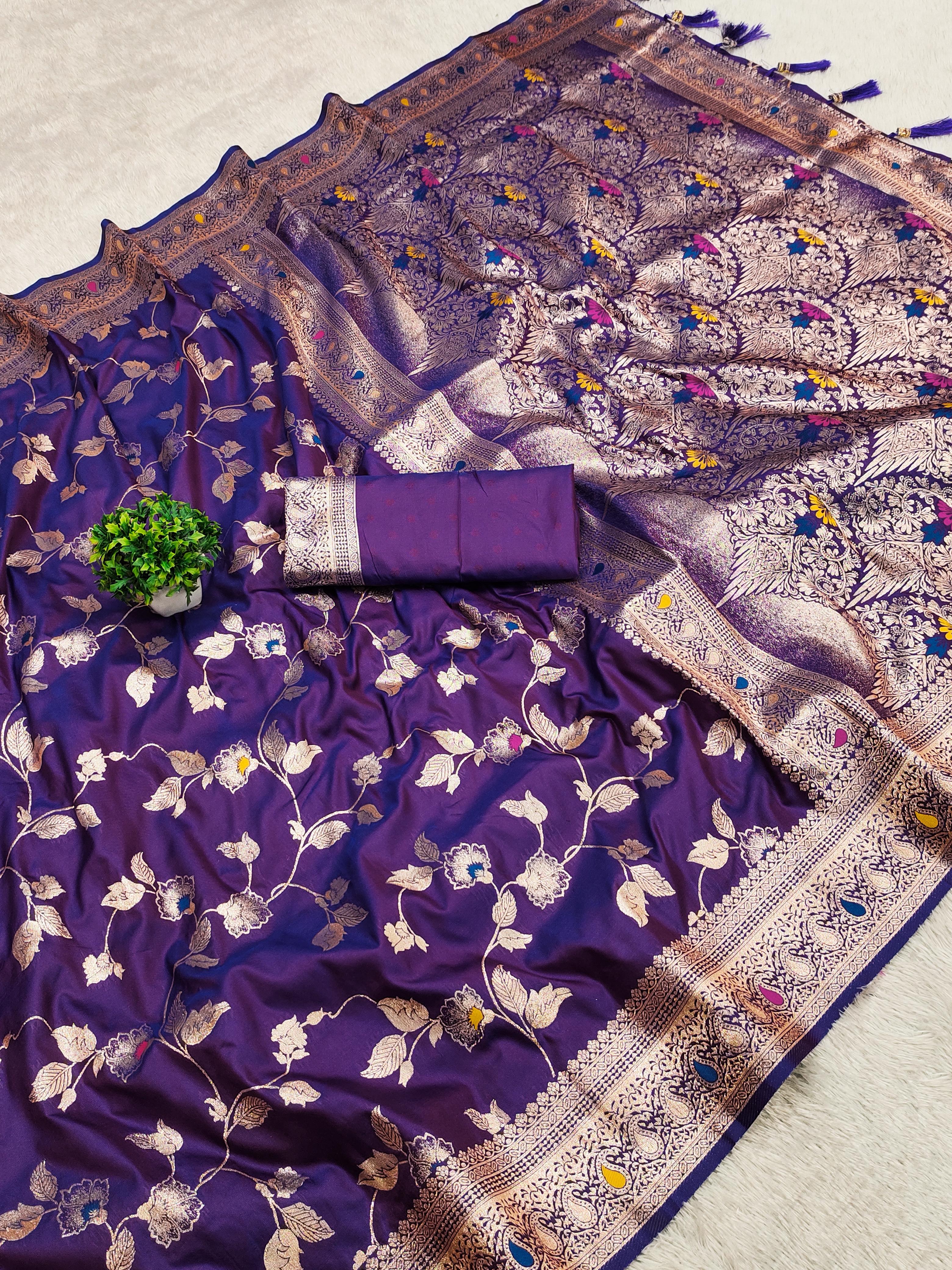 Lekha MN Takshshila Banarasi Silk Zari Weaving Saree