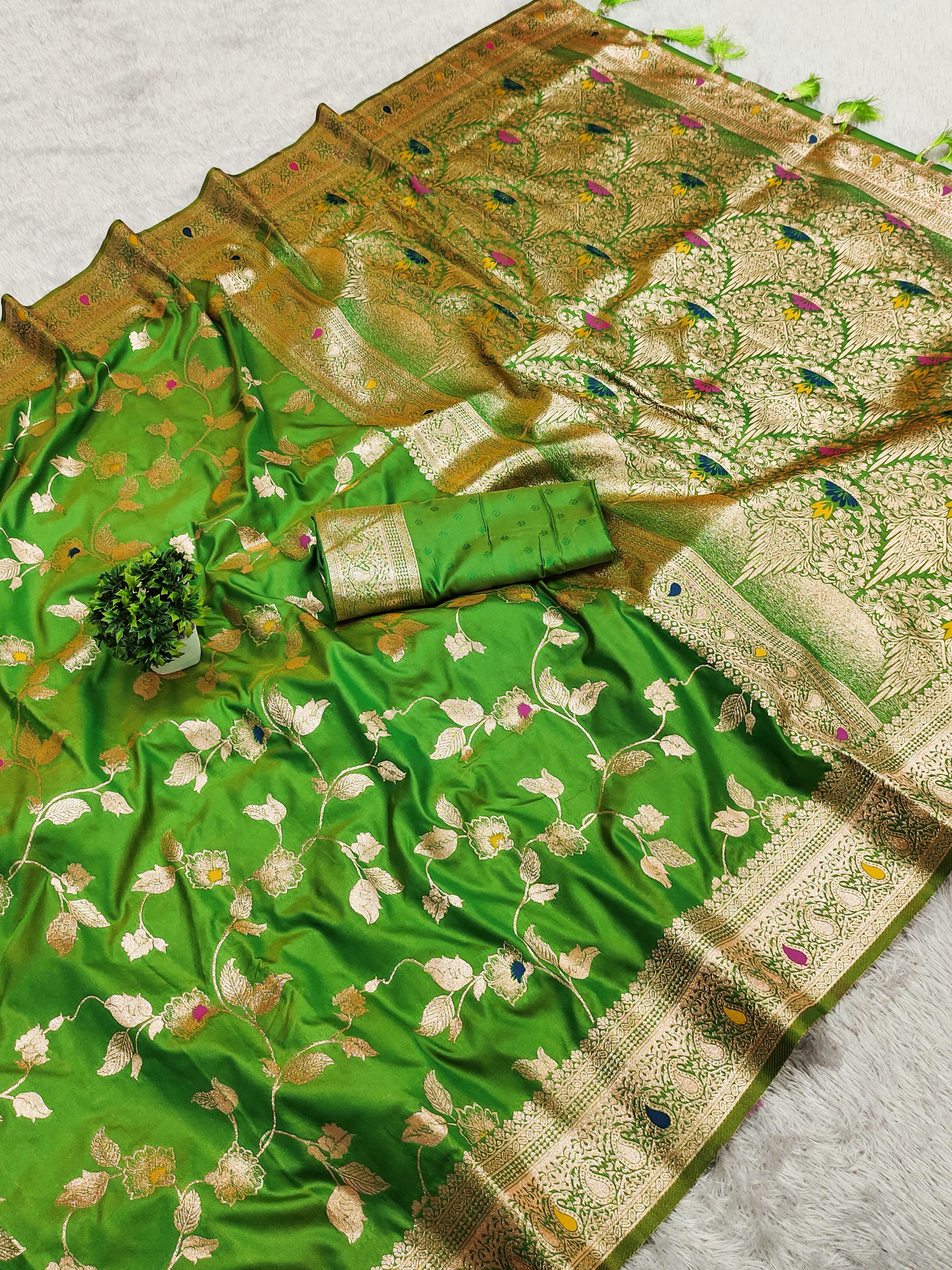 Lekha MN Takshshila Banarasi Silk Zari Weaving Saree