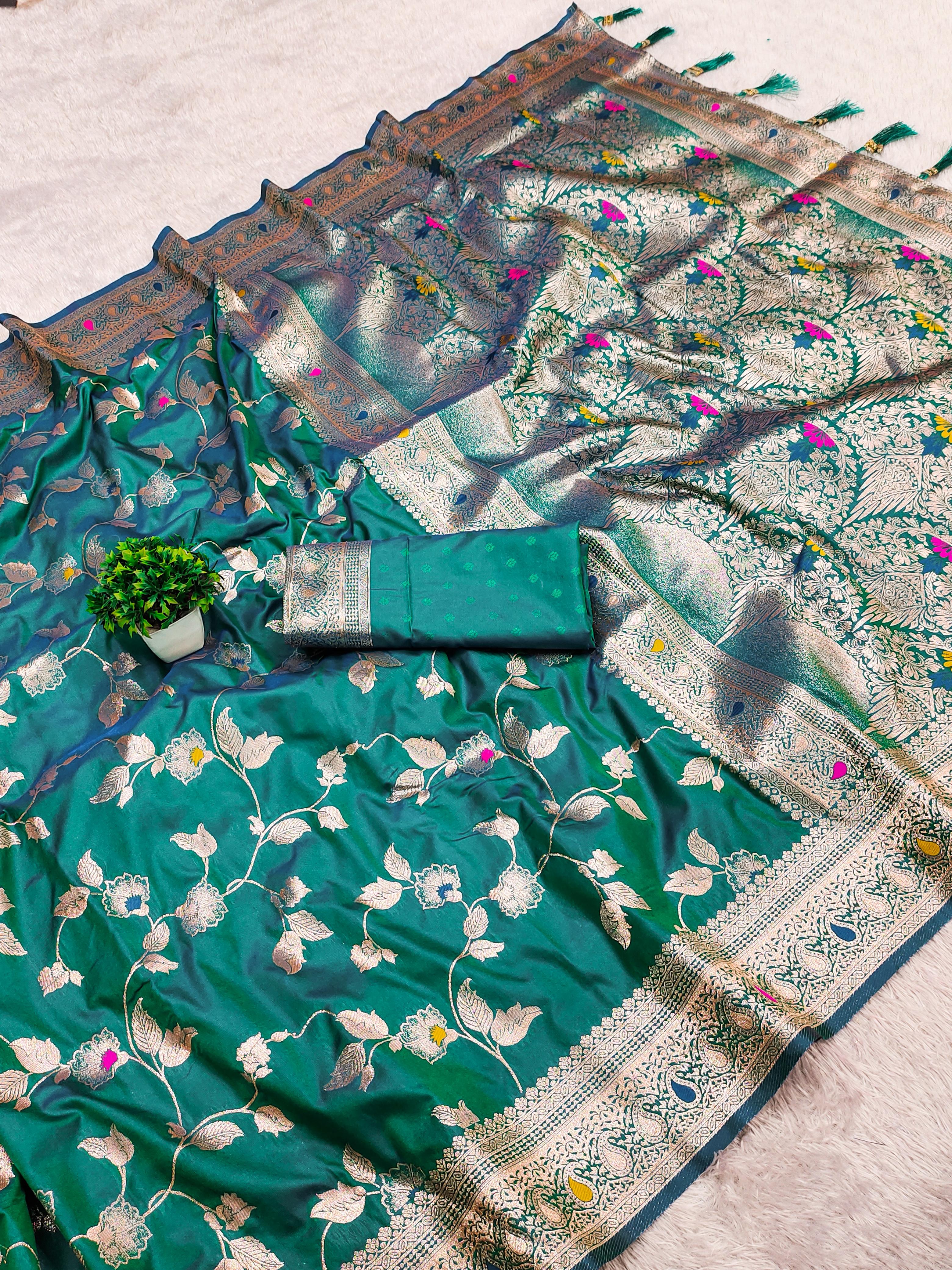 Lekha MN Takshshila Banarasi Silk Zari Weaving Saree
