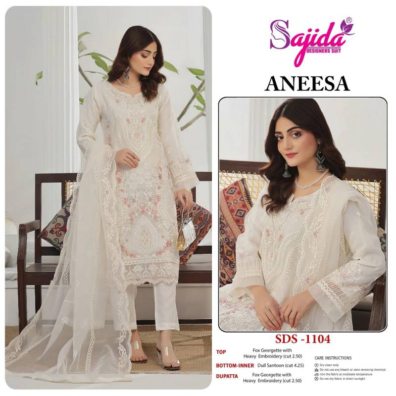 Sajida Aneesa Designer Georgette Embroidered Salwar Suit Collection