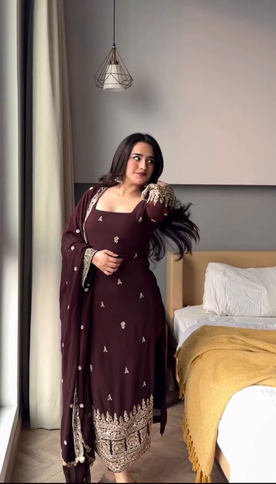 Glory KD 1548 Georgette Designer Suit & Pent Set