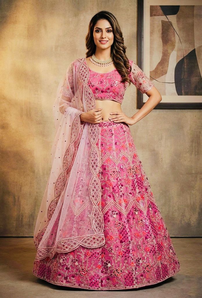 Lekha Aai BD 1807 Butterfly Net Designer Lehenga Choli