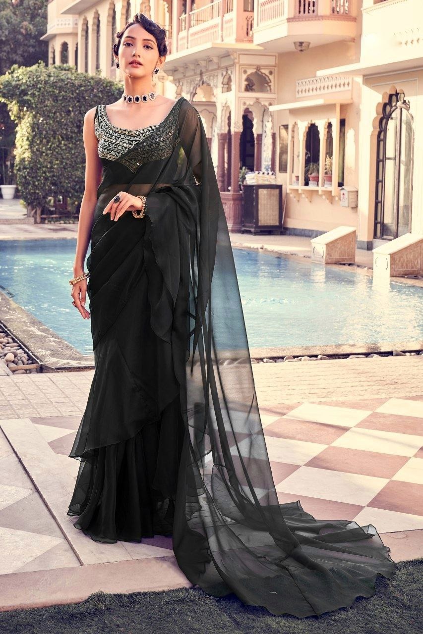 Lekha TF 180 Organza Party Wear Heavy Work Saree