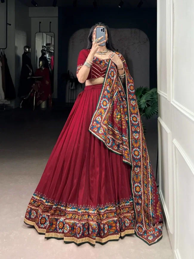 Lekha Yf 1243 Tussar Silk Gamthi Printed Designer Lehenga Choli Collection