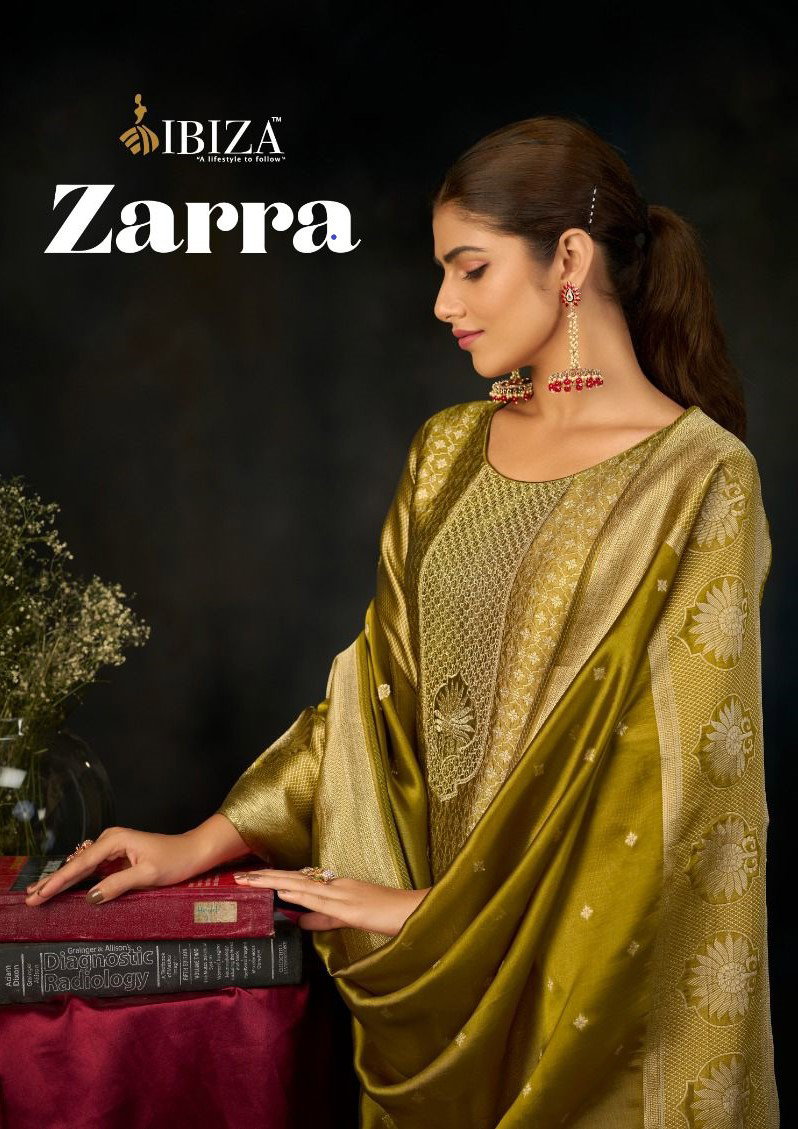 Ibiza Zarra Banglory Silk Jacquard Embroidered Salwar Kameez