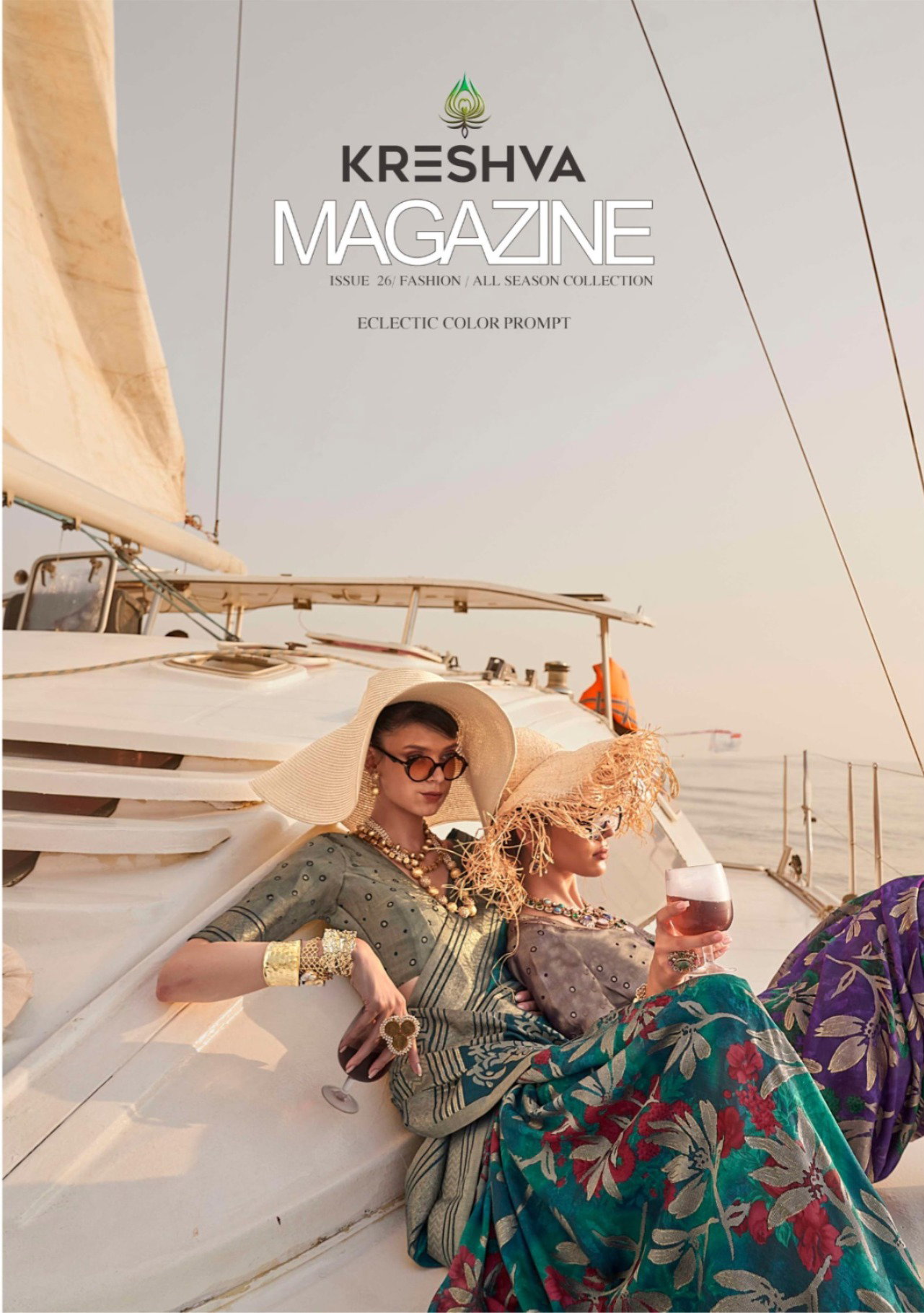 Kreshva Magazine Georgette Festive Wear Fancy Saree Collection